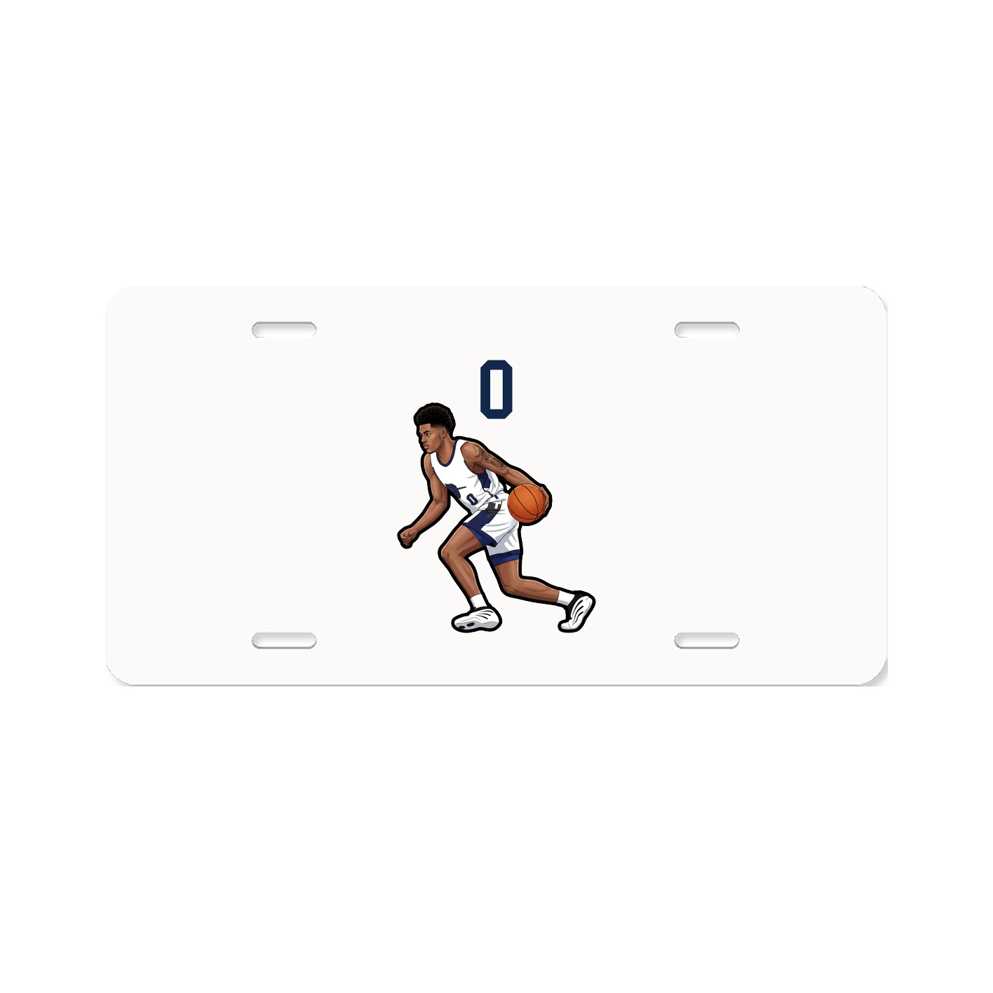 License Plate — Number Top in Classic