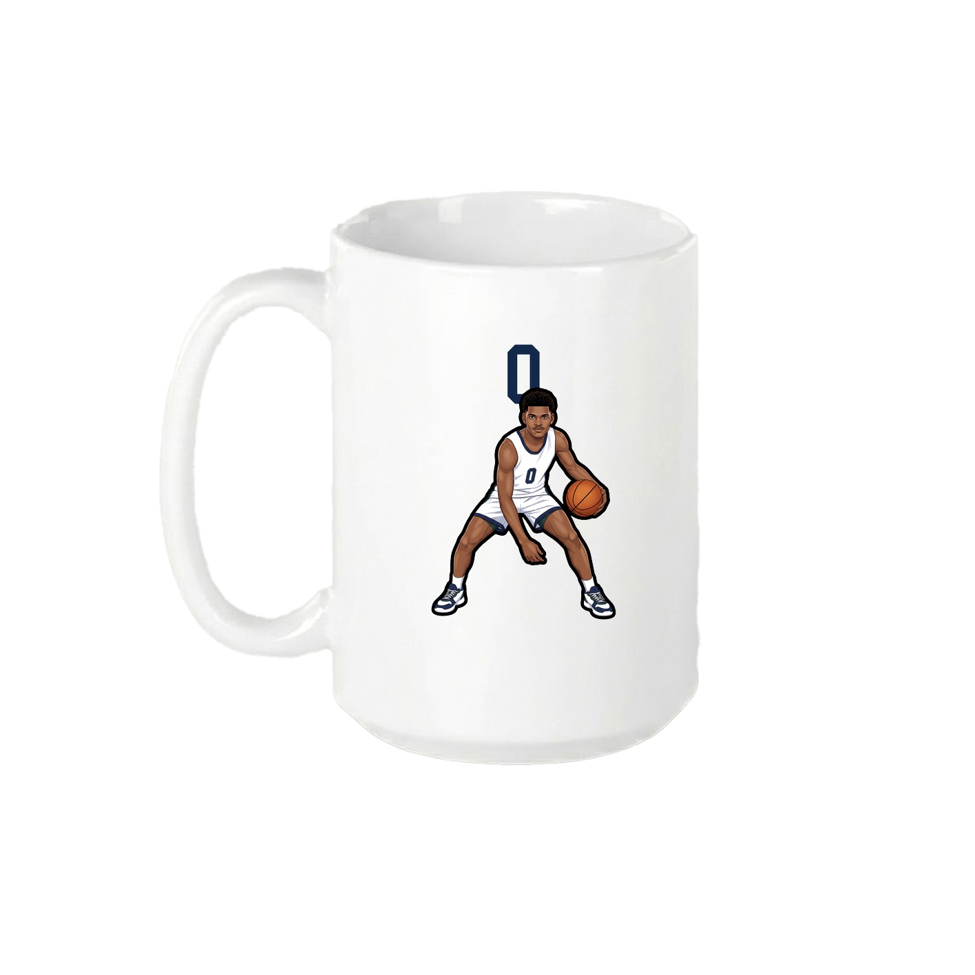 15oz Coffee Mug — Number Top in White