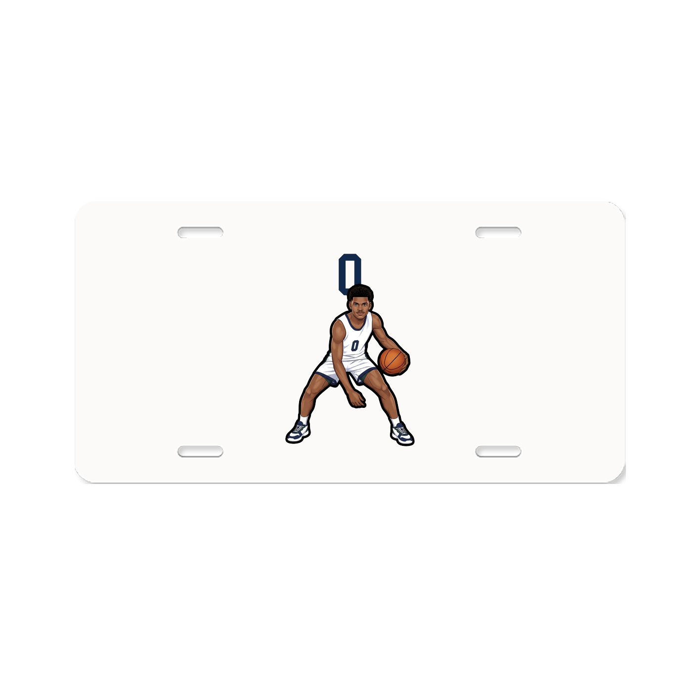 License Plate — Number Top in Classic