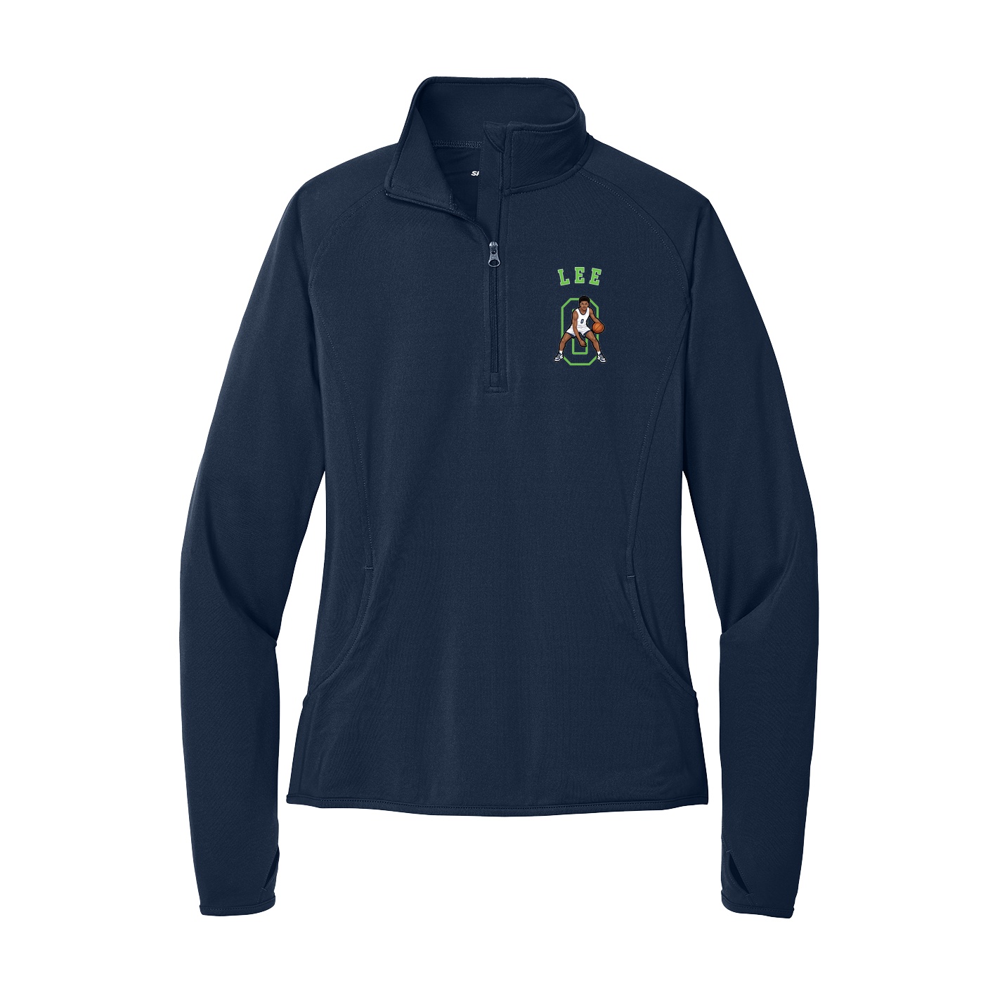 Women's Q-Zip Pullover — Shirsey Arch in Navy