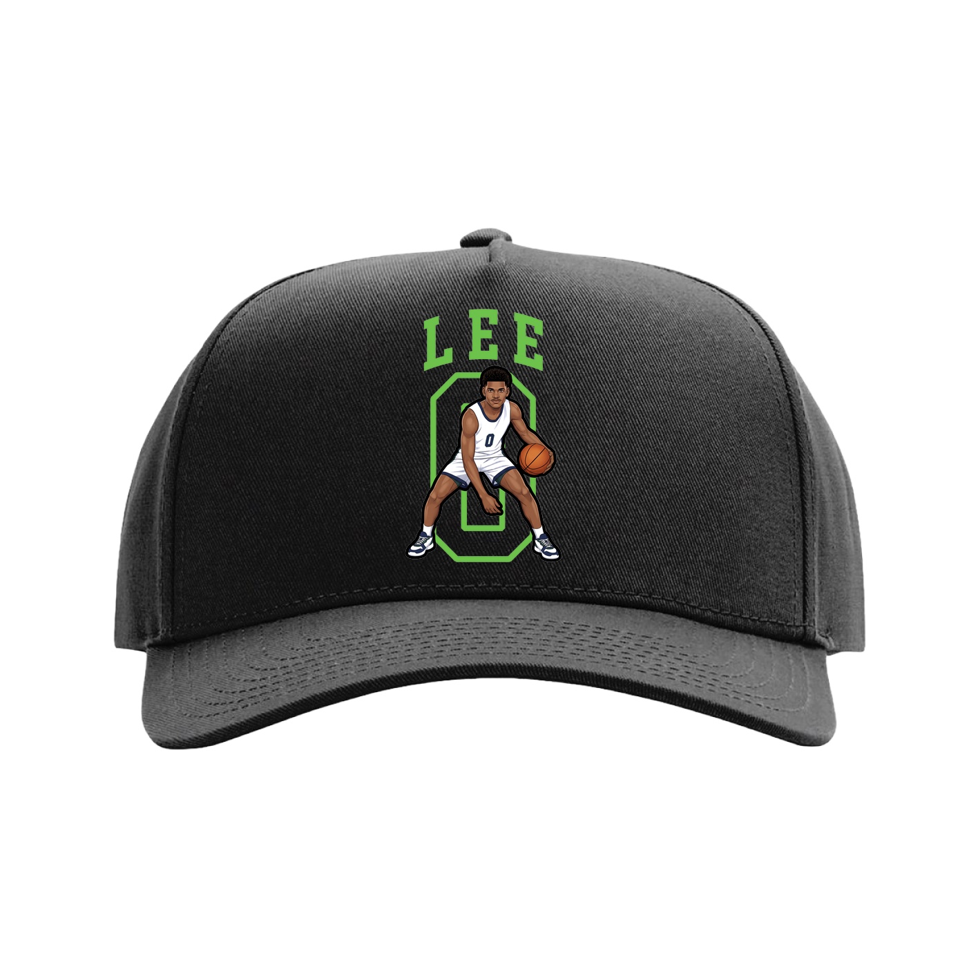 Full Fabric Five-Panel Champ Cap — Shirsey in Black