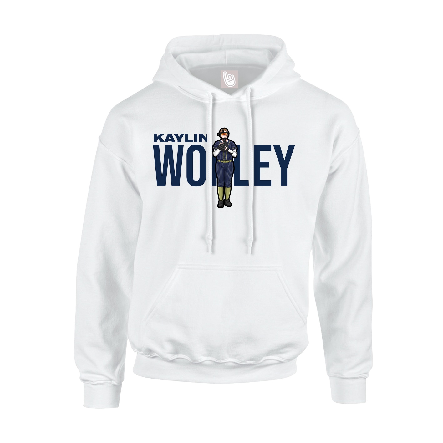 Youth Hoodie — Player Name in White