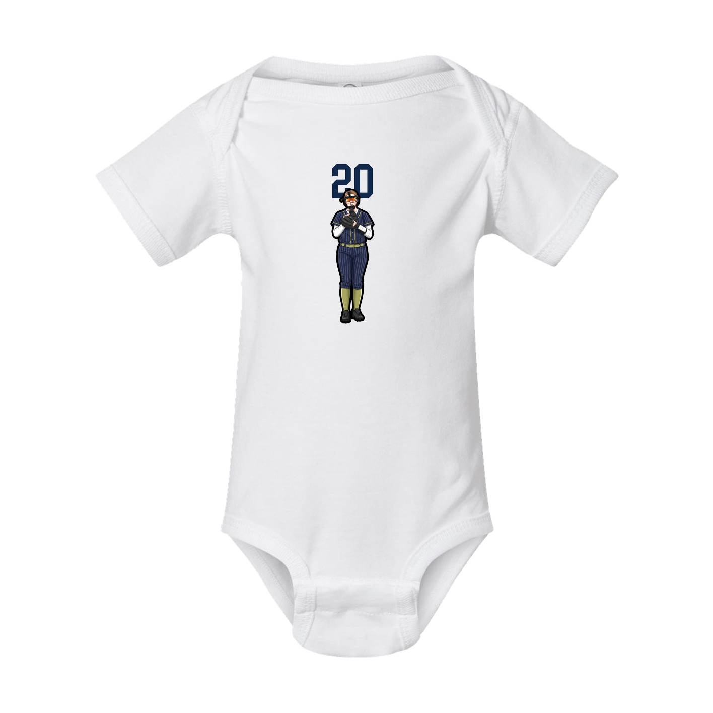 Baby Onesie — Number Top in White