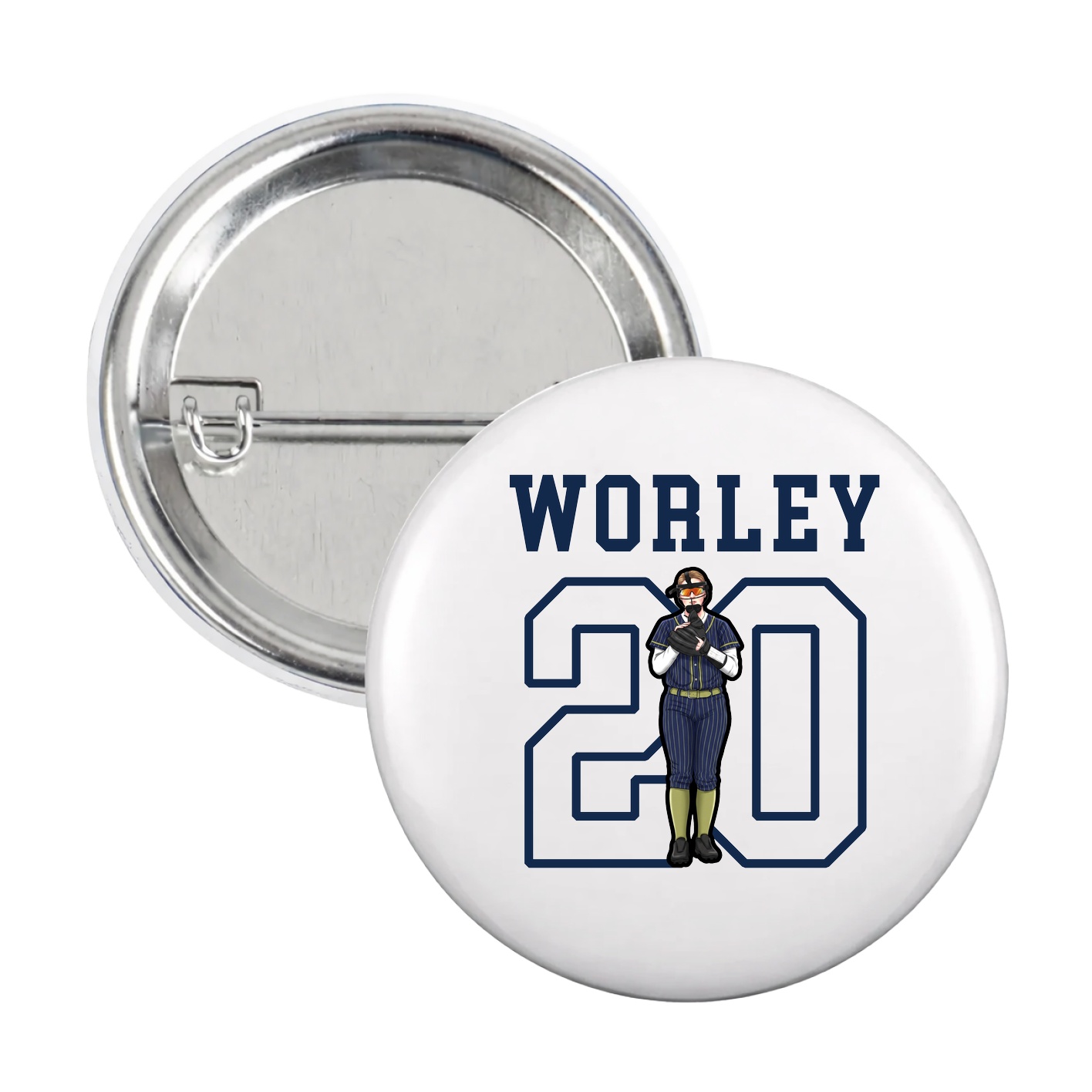 Game Day Button — Shirsey in White