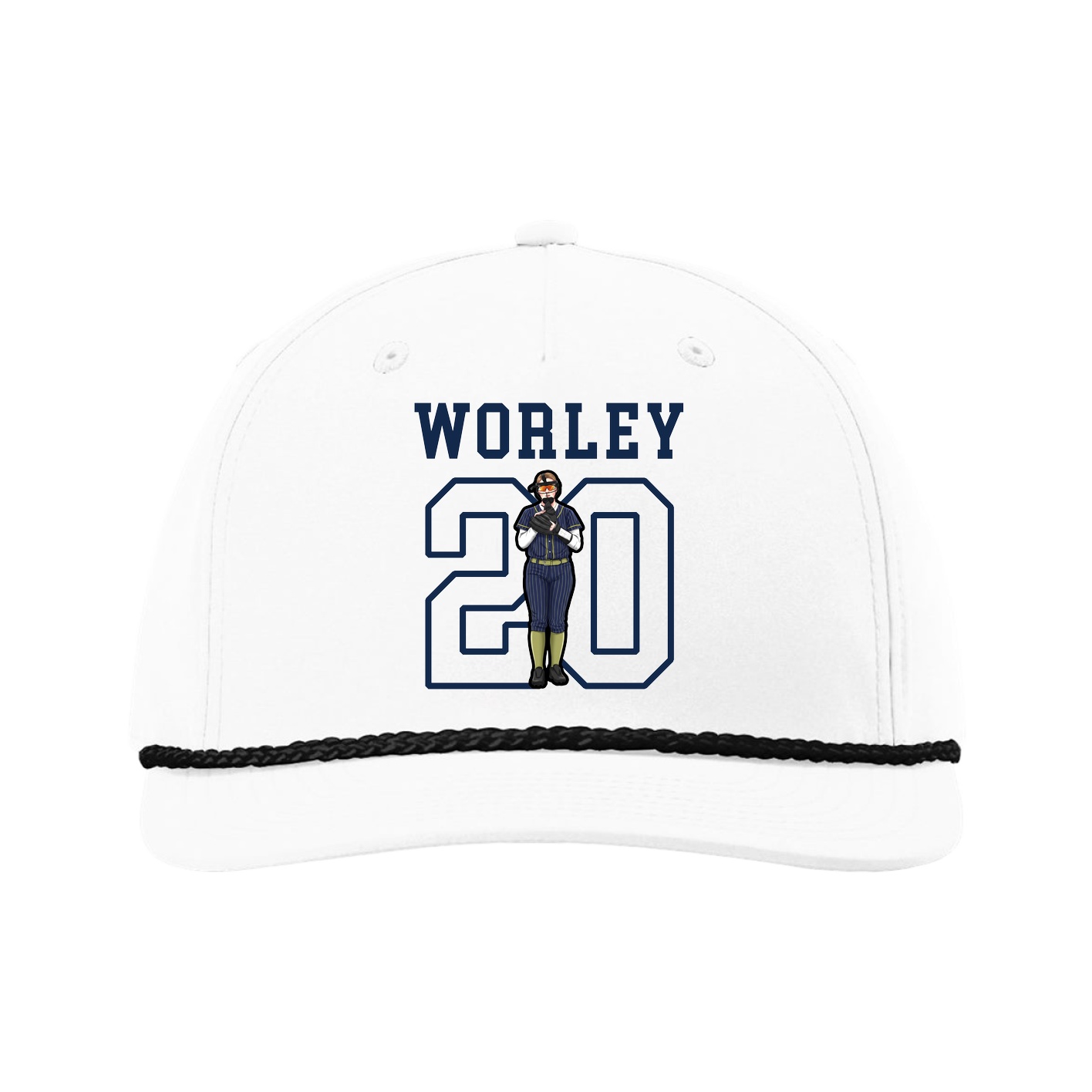 Five-Panel Classic Rope Cap — Shirsey in White