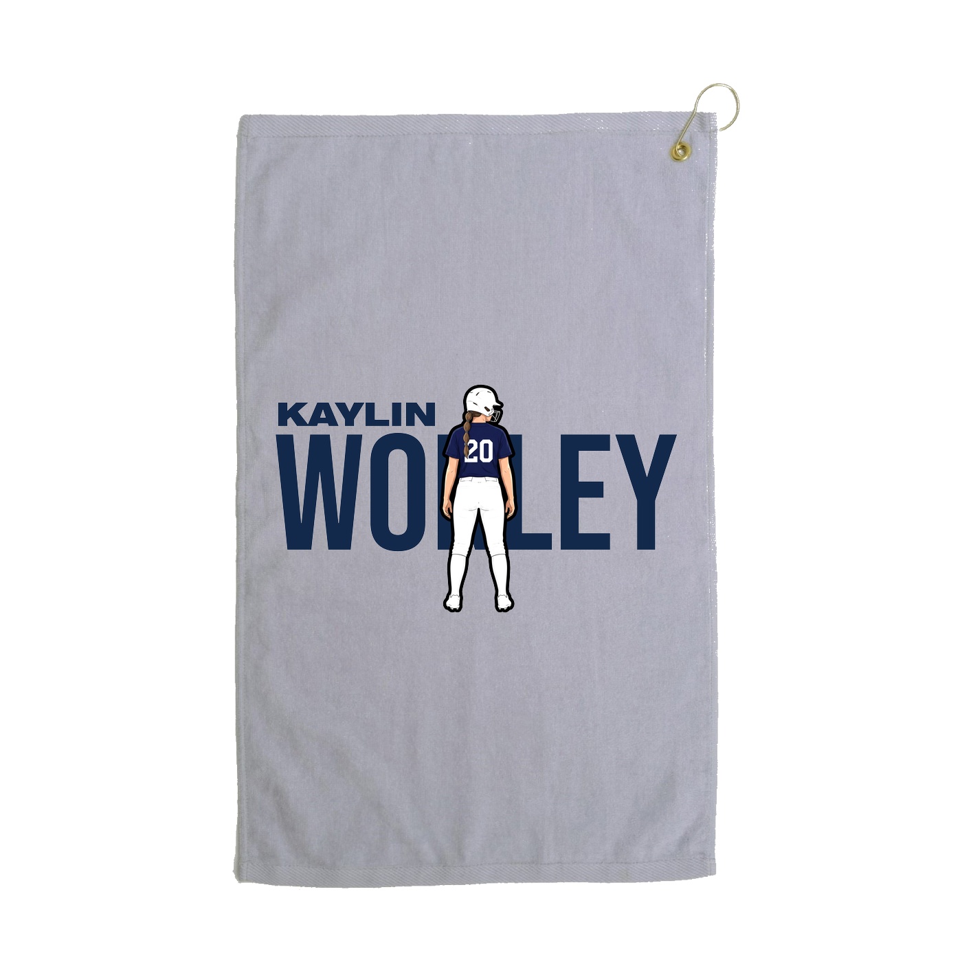 Golf Towel — Player Name in Grey