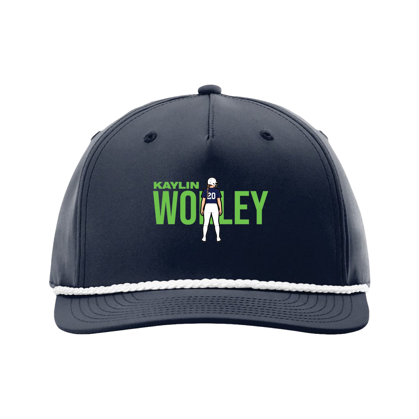 Five-Panel Classic Rope Cap — Player Name in Navy