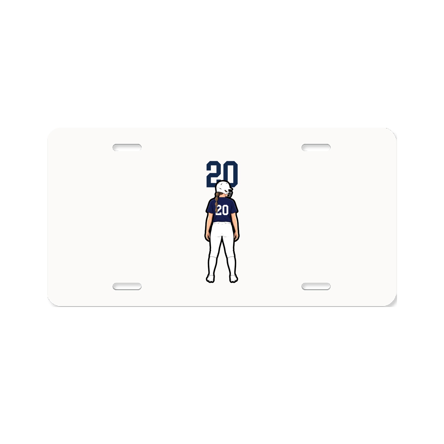 License Plate — Number Top in Classic