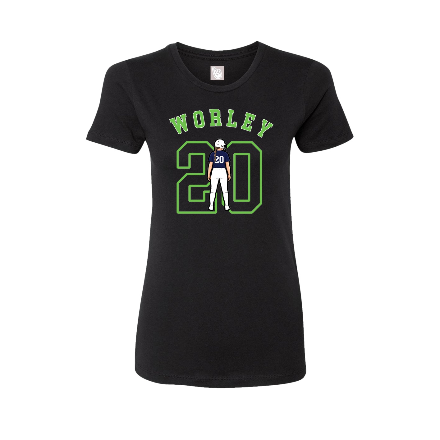 Fitted Women's Tee — Shirsey Arch in Black