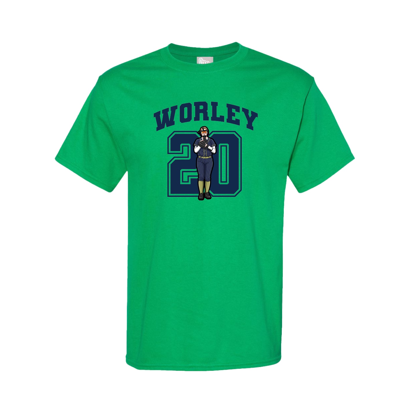 Youth Tee — Number in Green