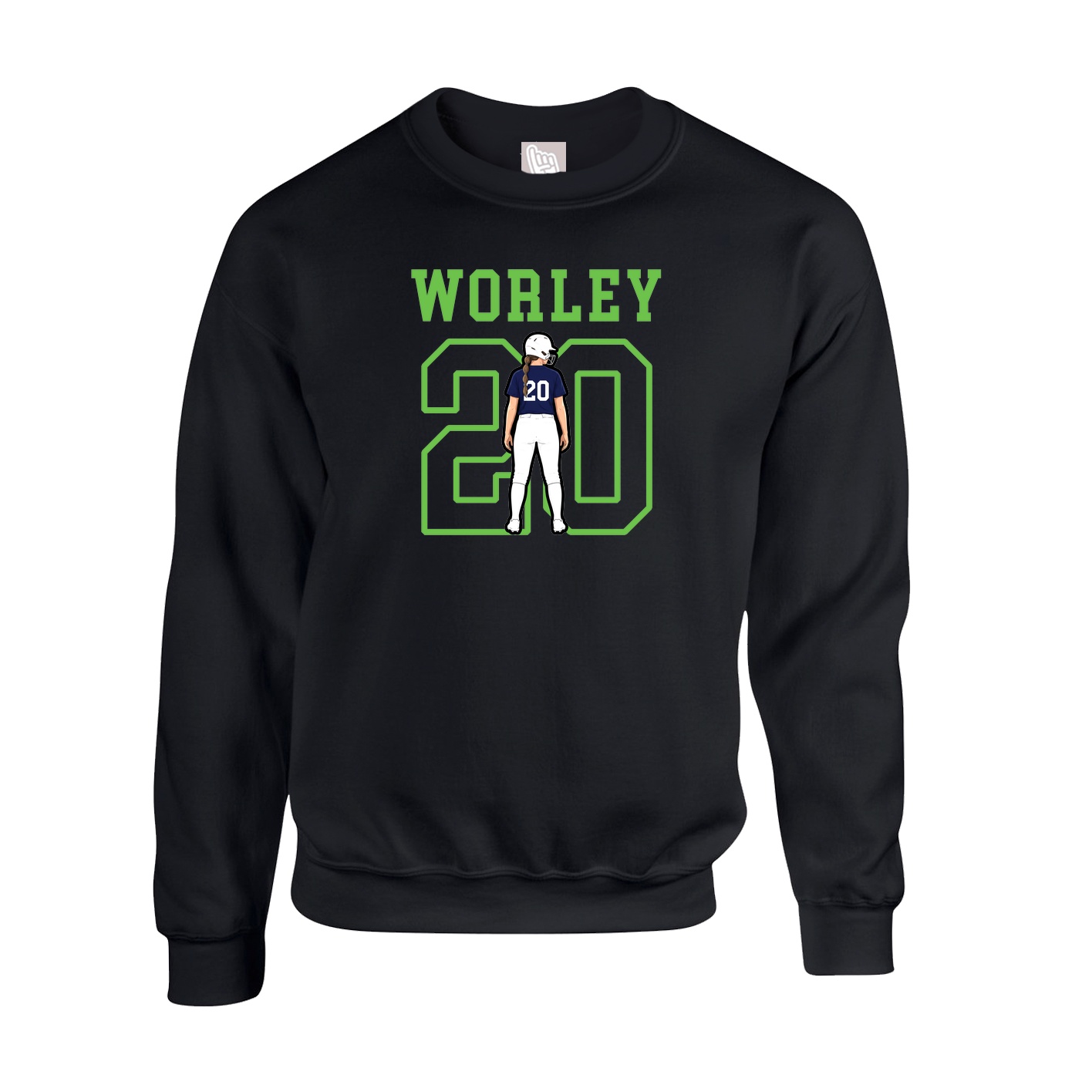 Fleece Crew — Shirsey in Black