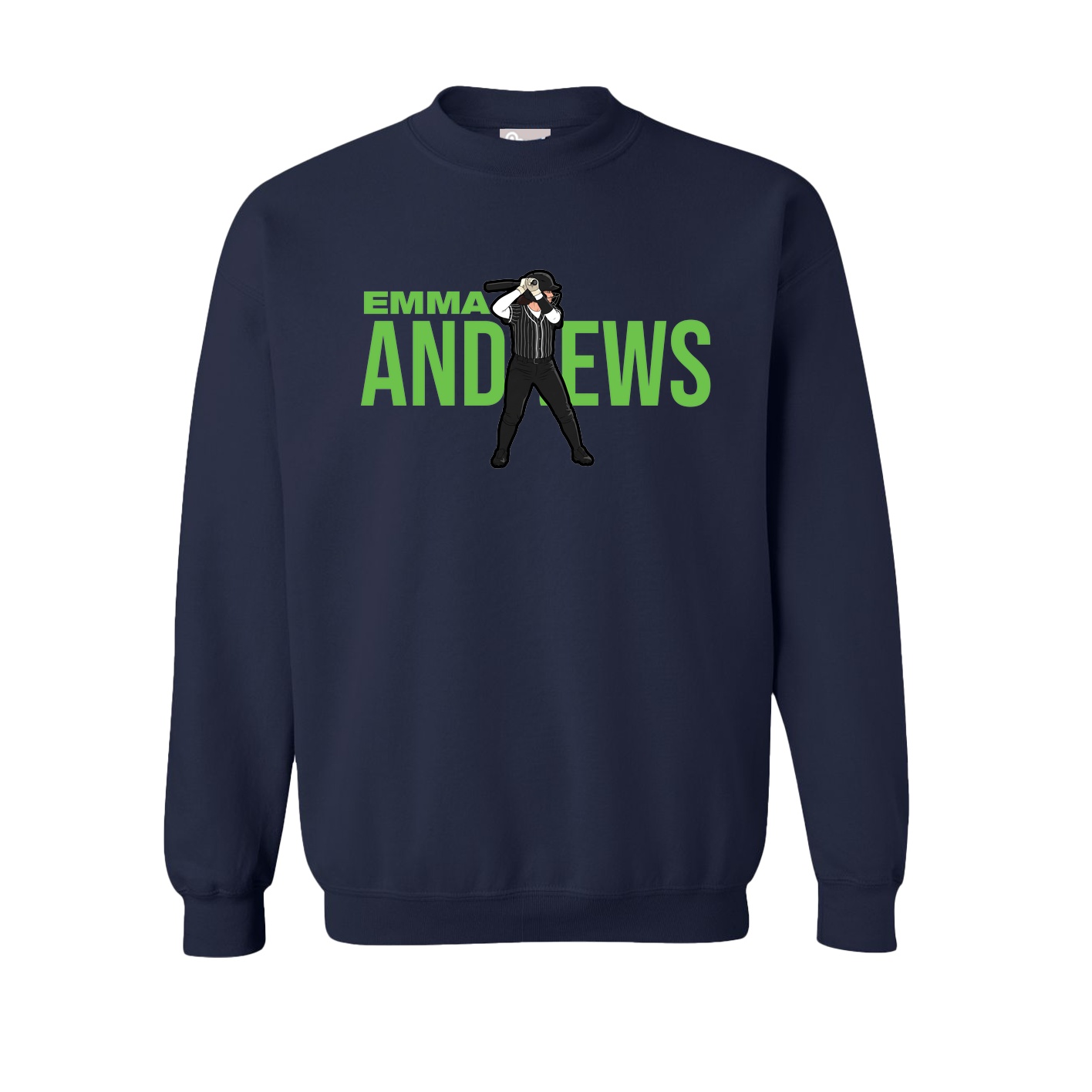 Fleece Crew — Player Name in Navy