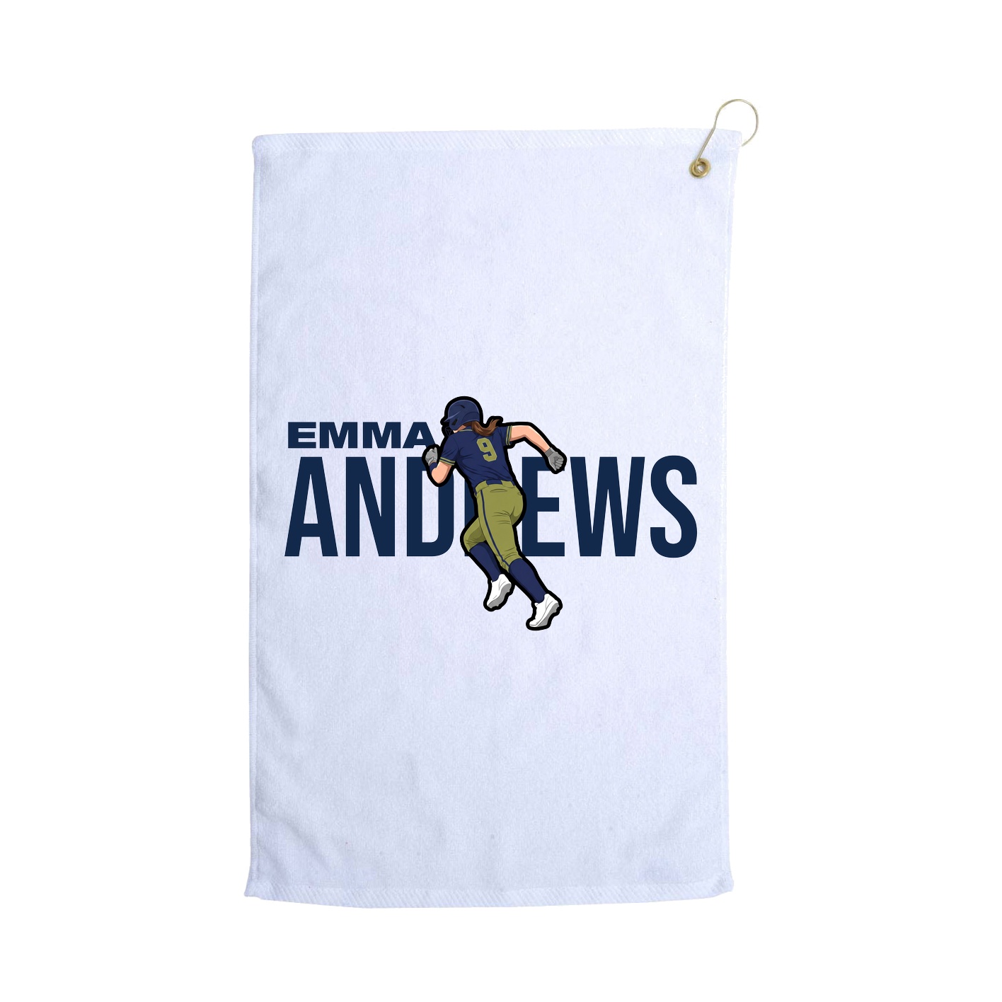 Golf Towel — Player Name in White