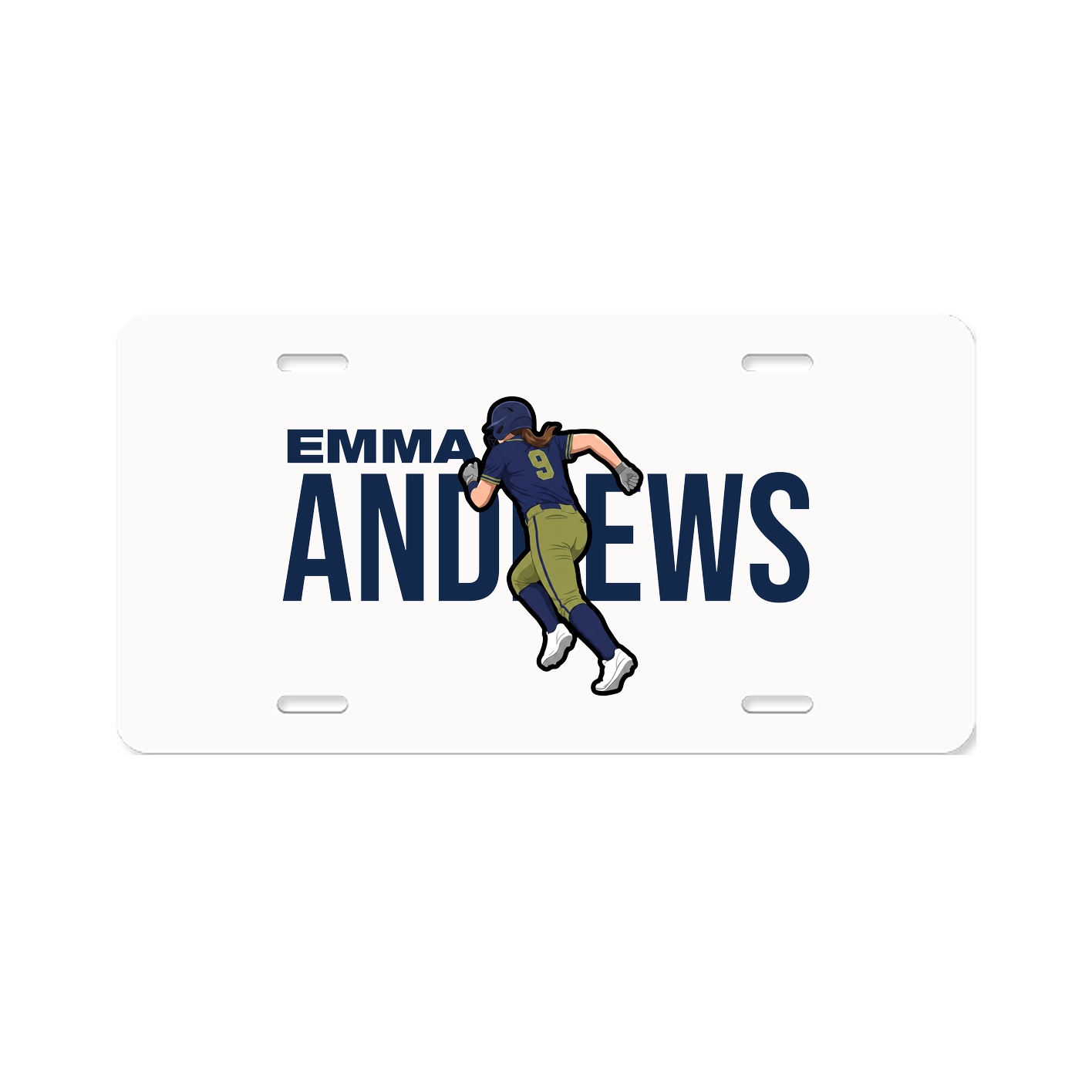 License Plate — Player Name in Classic