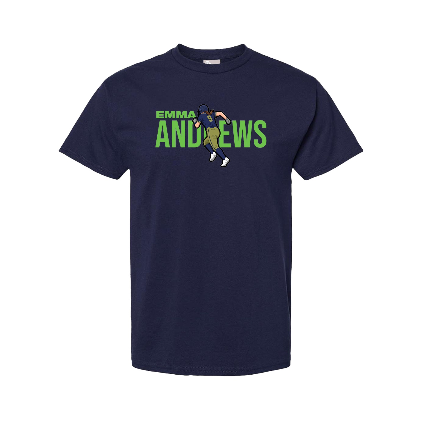 Youth Tee — Player Name in Navy