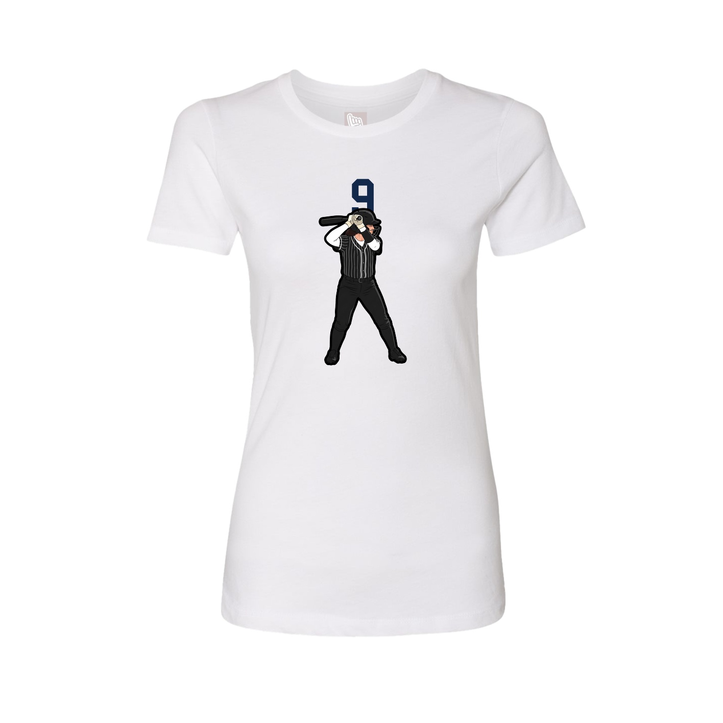 Fitted Women's Tee — Number Top in White