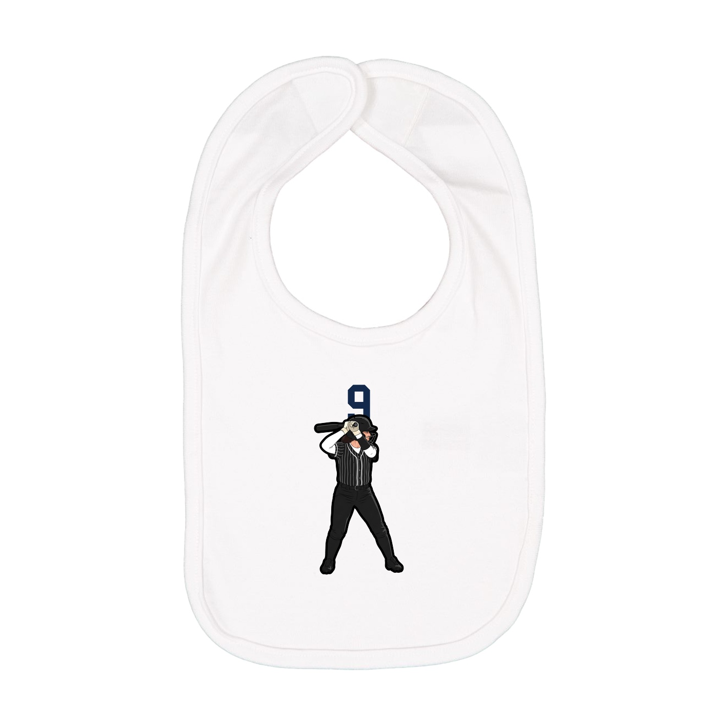Infant Bib — Number Top in White