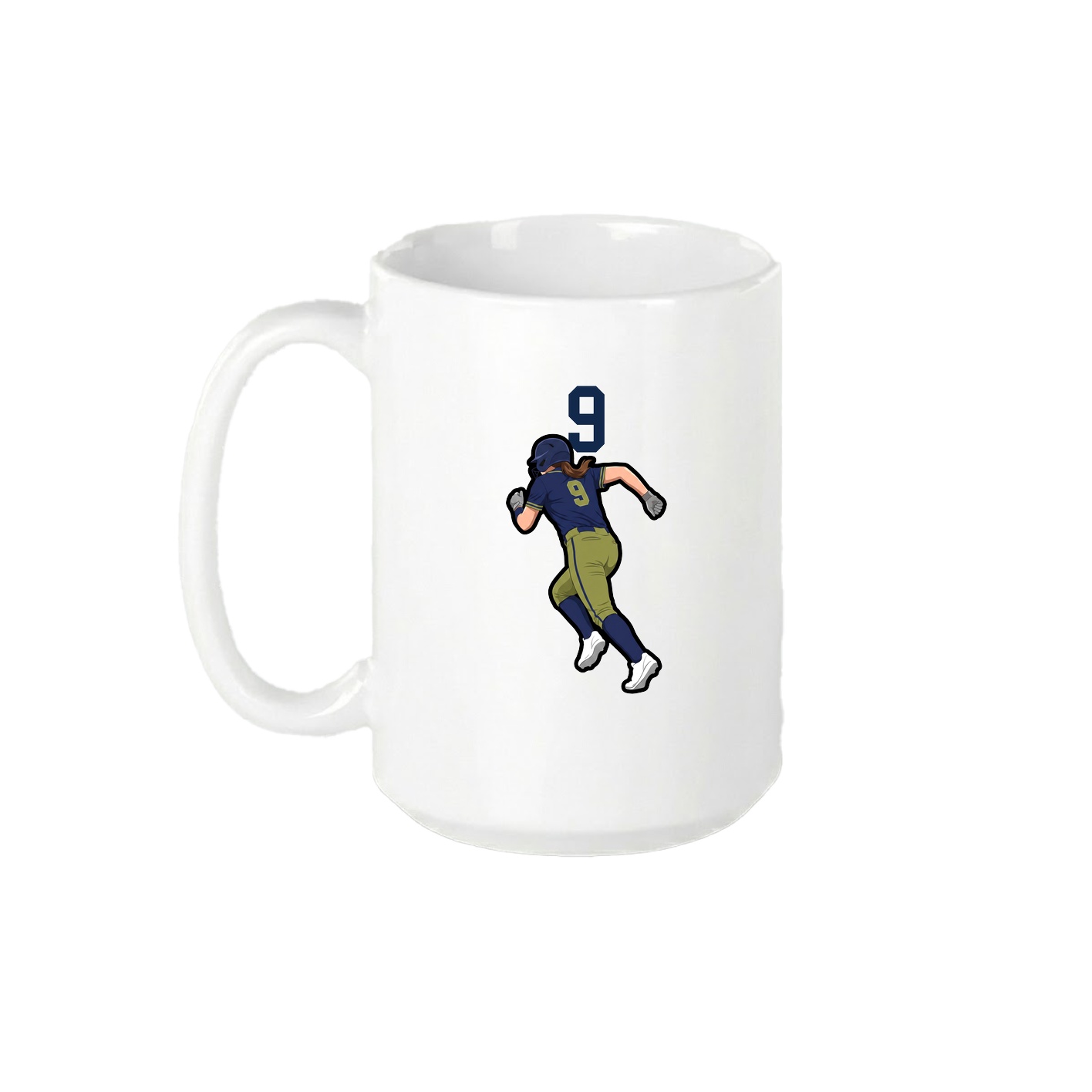 15oz Coffee Mug — Number Top in White