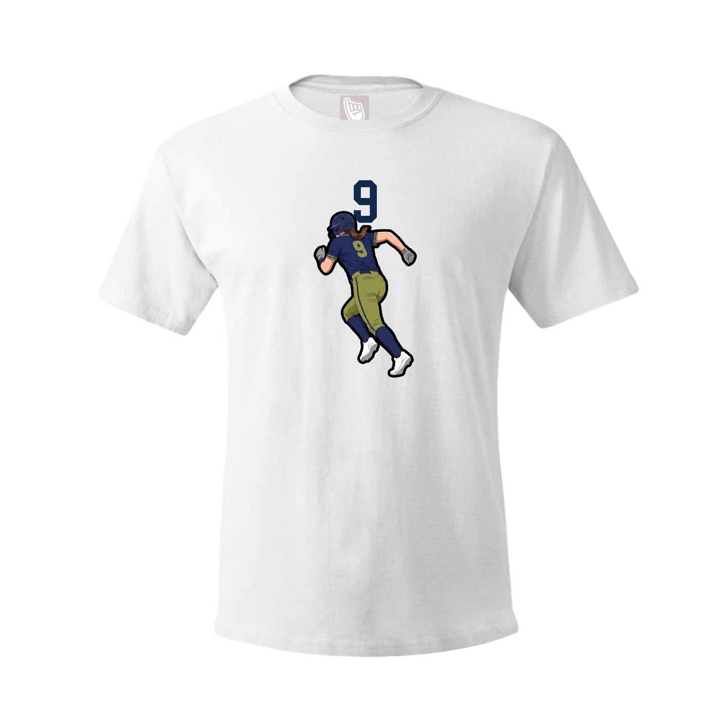 Youth Tee — Number Top in White