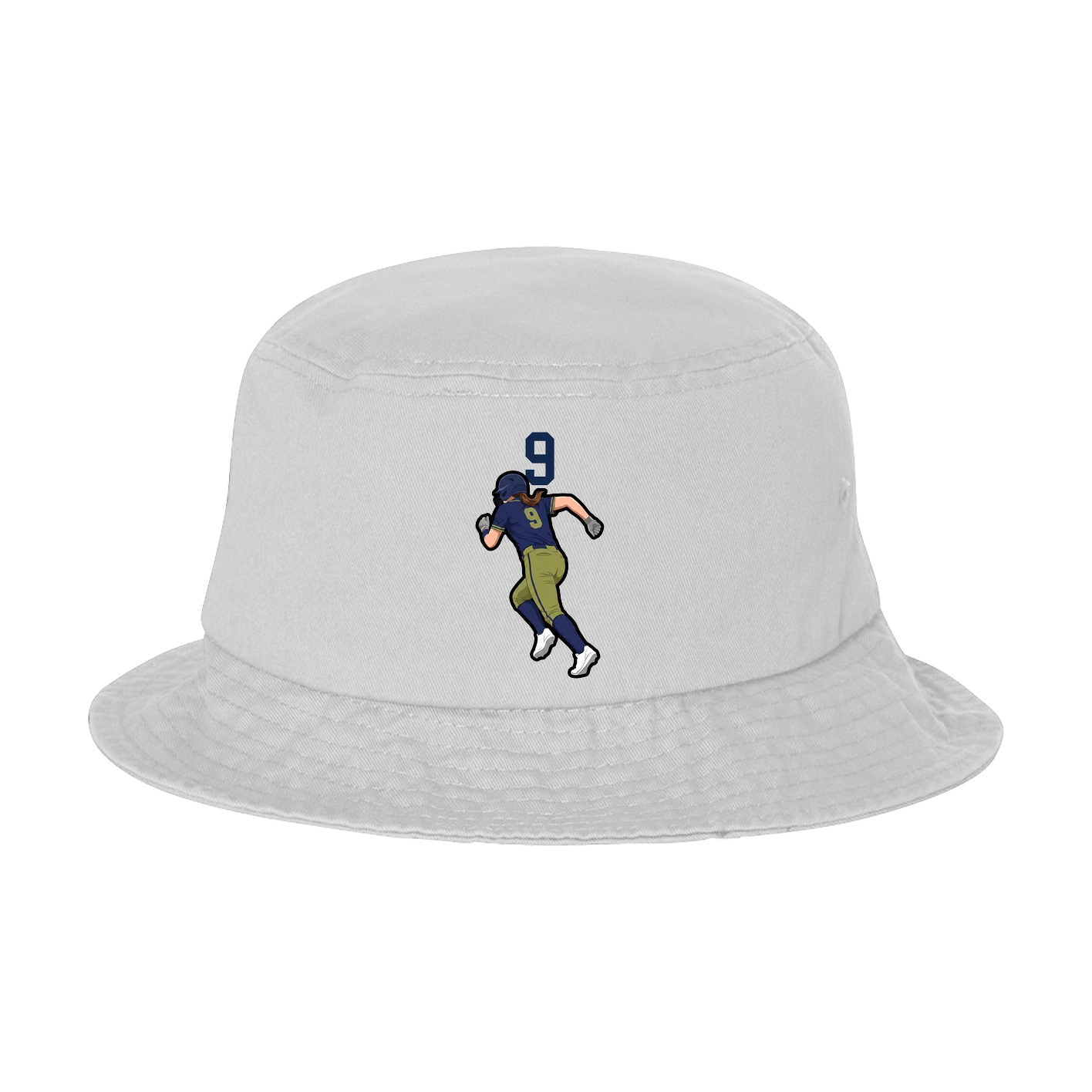 Bucket Cap — Number Top in White
