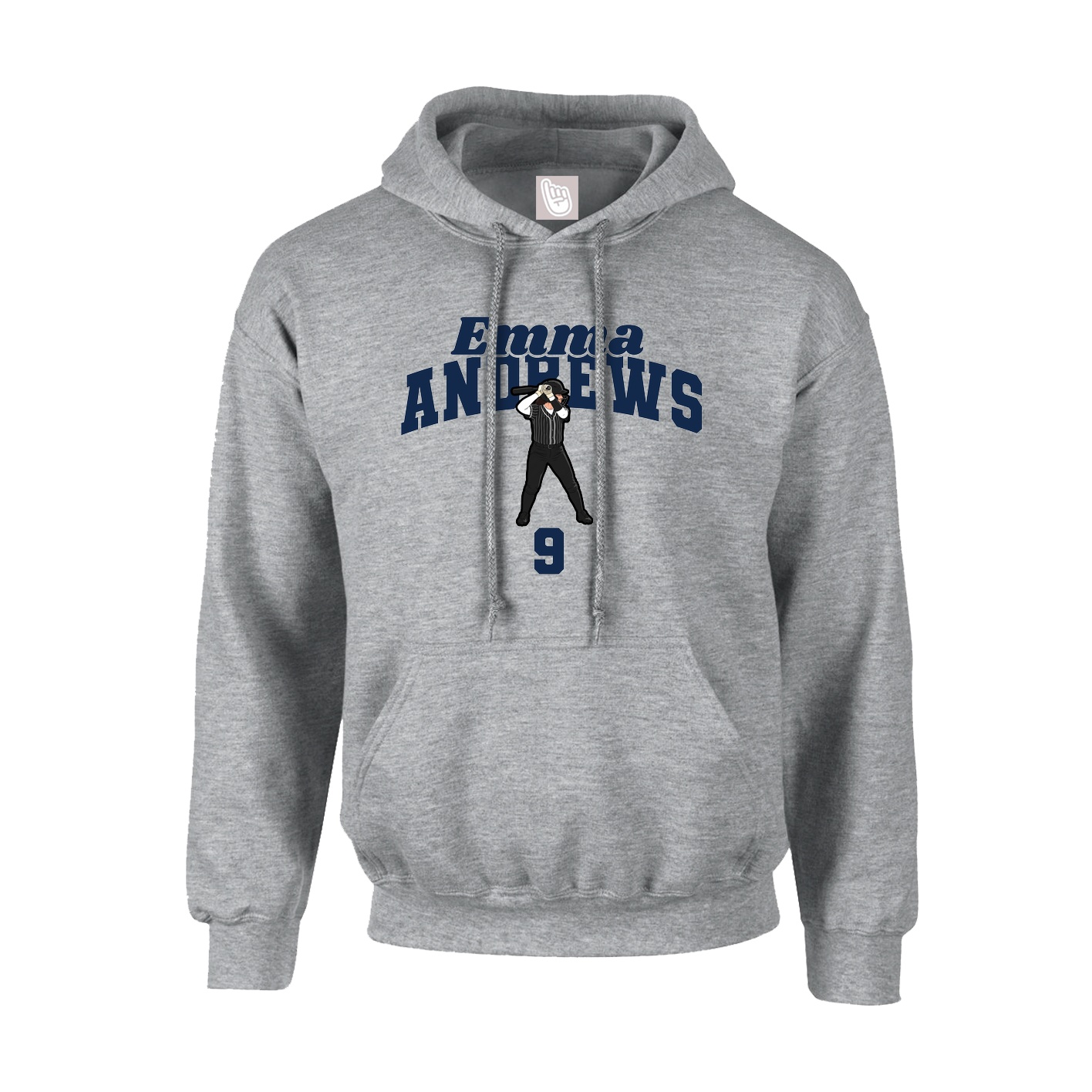 Youth Hoodie — Signature Arch in Grey