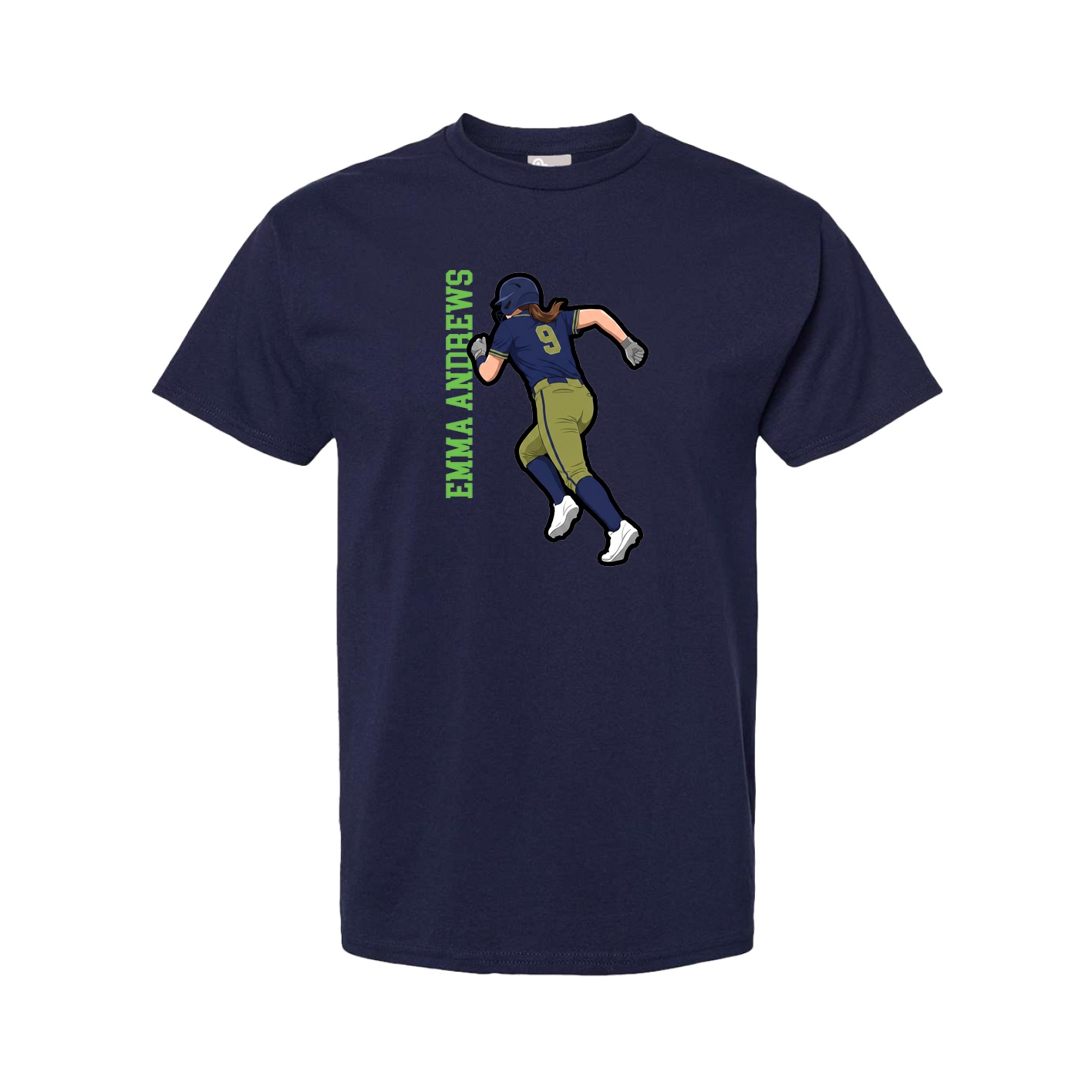 Tee — Name Vertical in Navy