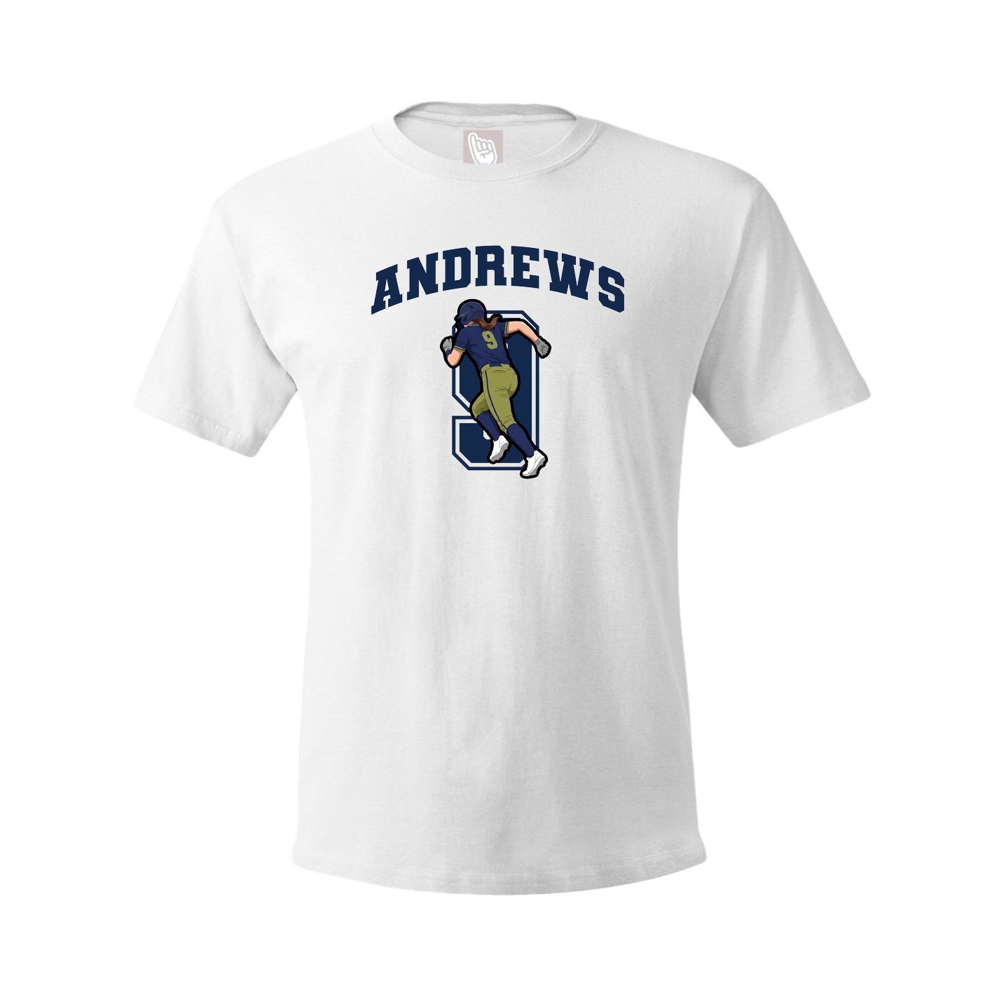 Youth Tee — Number in White
