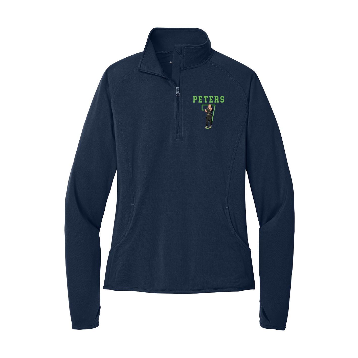Women's Q-Zip Pullover — Shirsey in Navy