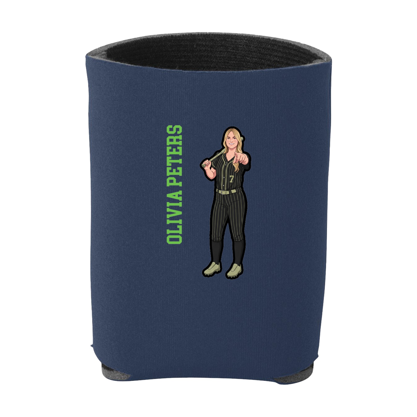 Can Holder — Name Vertical in Navy
