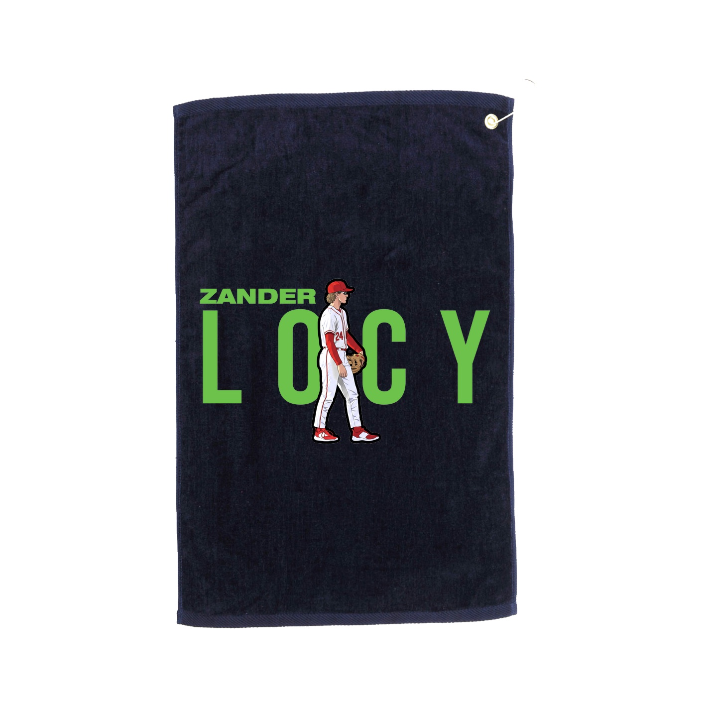 Golf Towel — Player Name in Navy