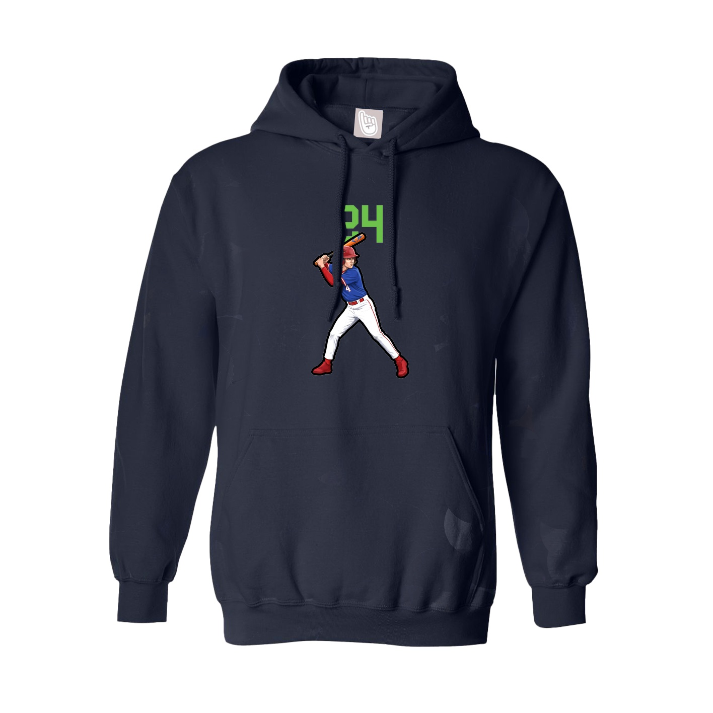 Hoodie — Number Top in Navy