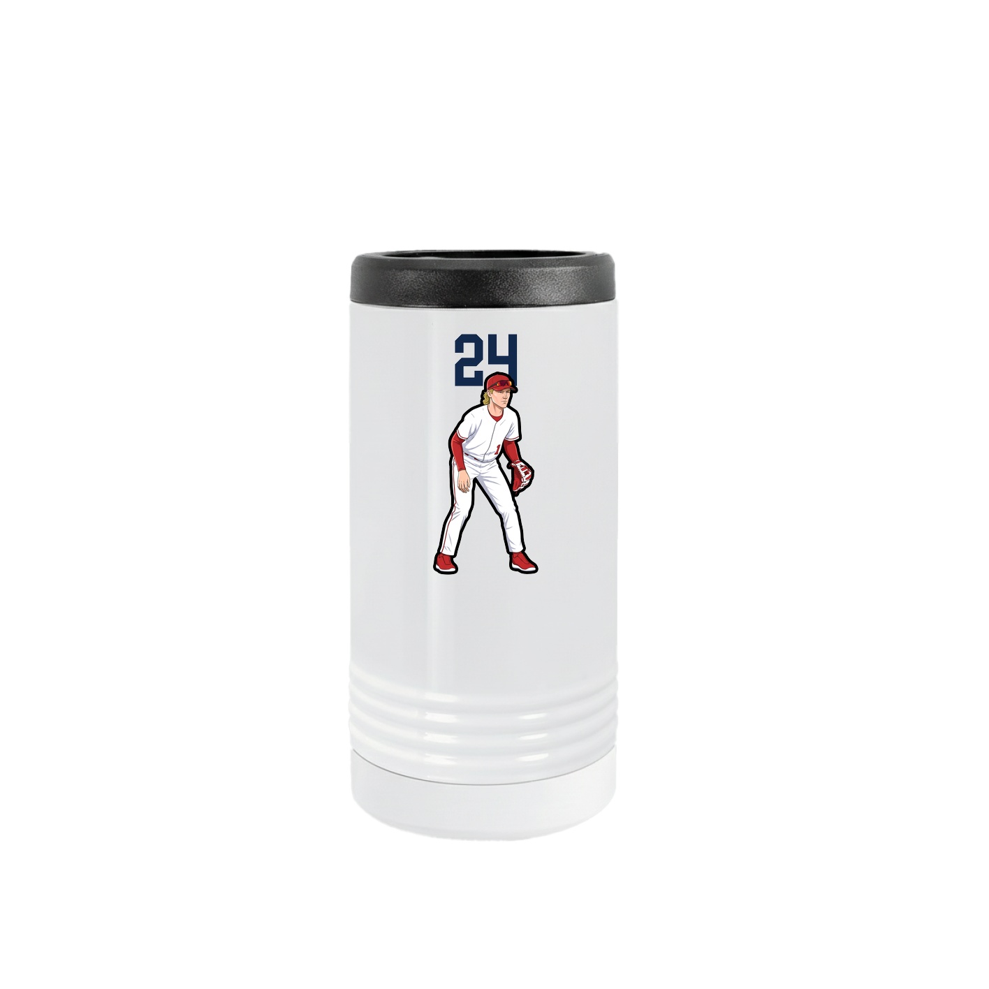Slim Beverage Holder — Number Top in White