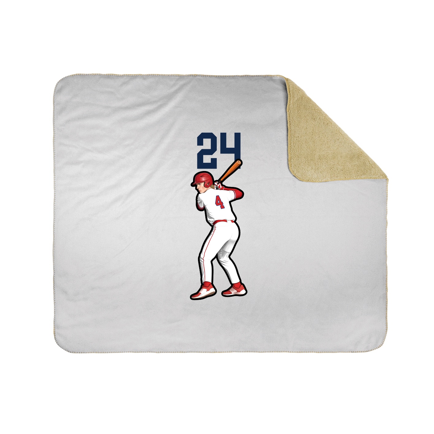 Throw Blanket — Number Top in White
