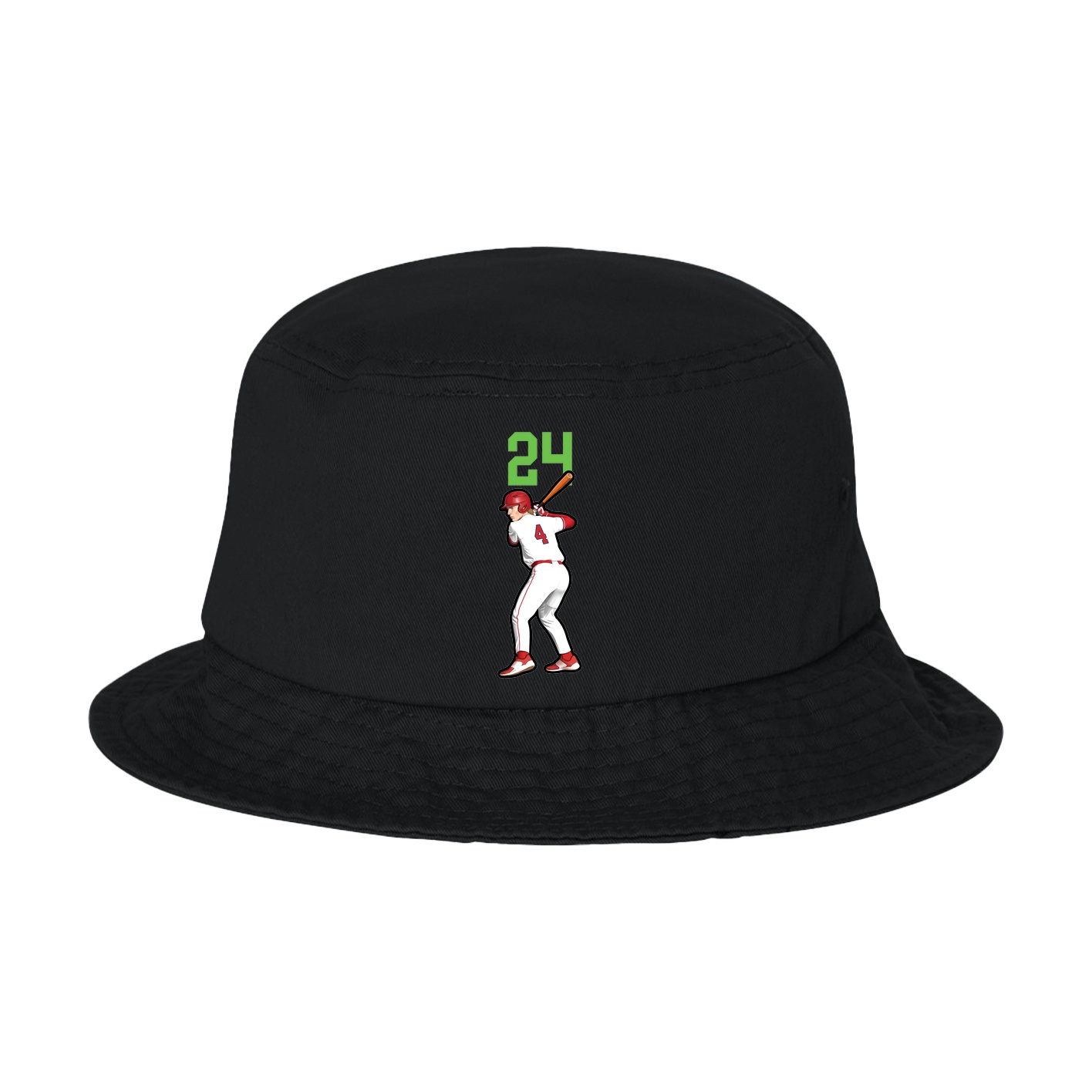 Bucket Cap — Number Top in Black