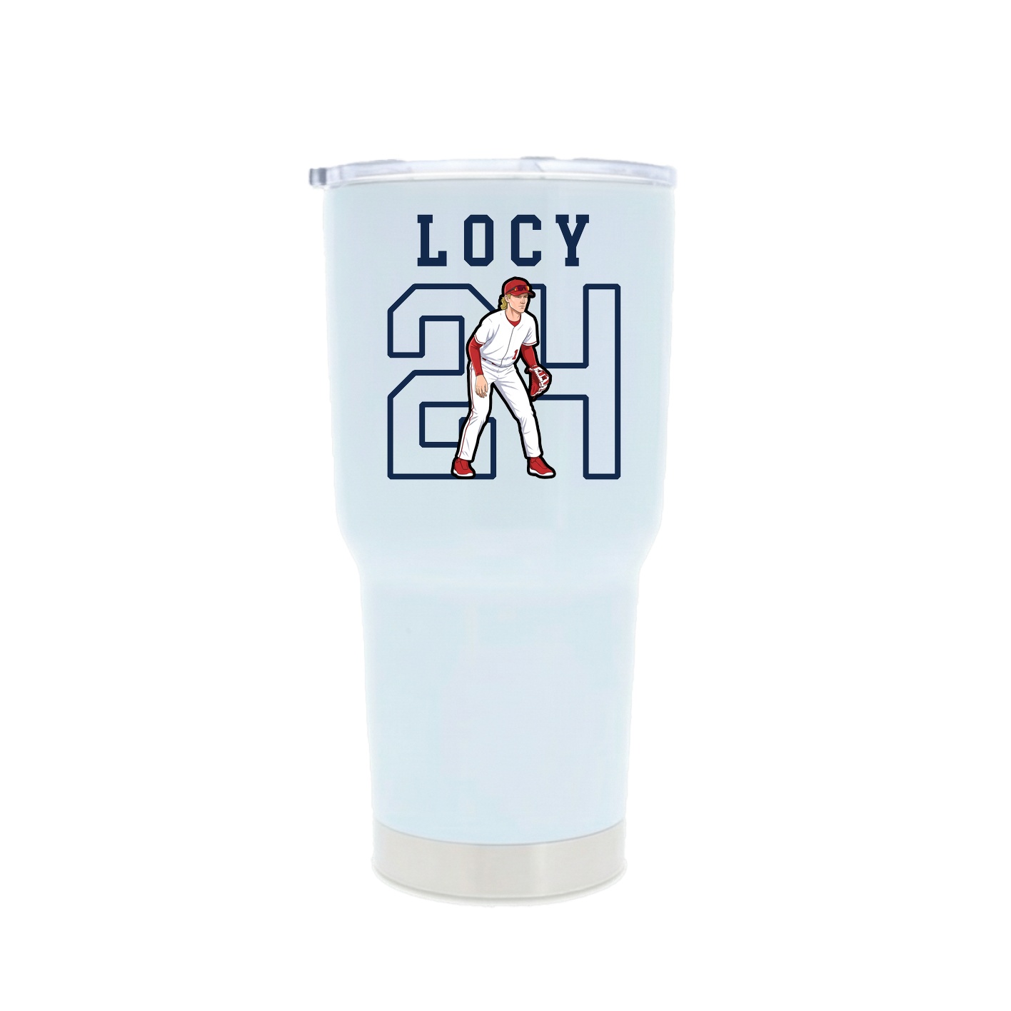 30oz Stainless Steel Tumbler — Shirsey in White