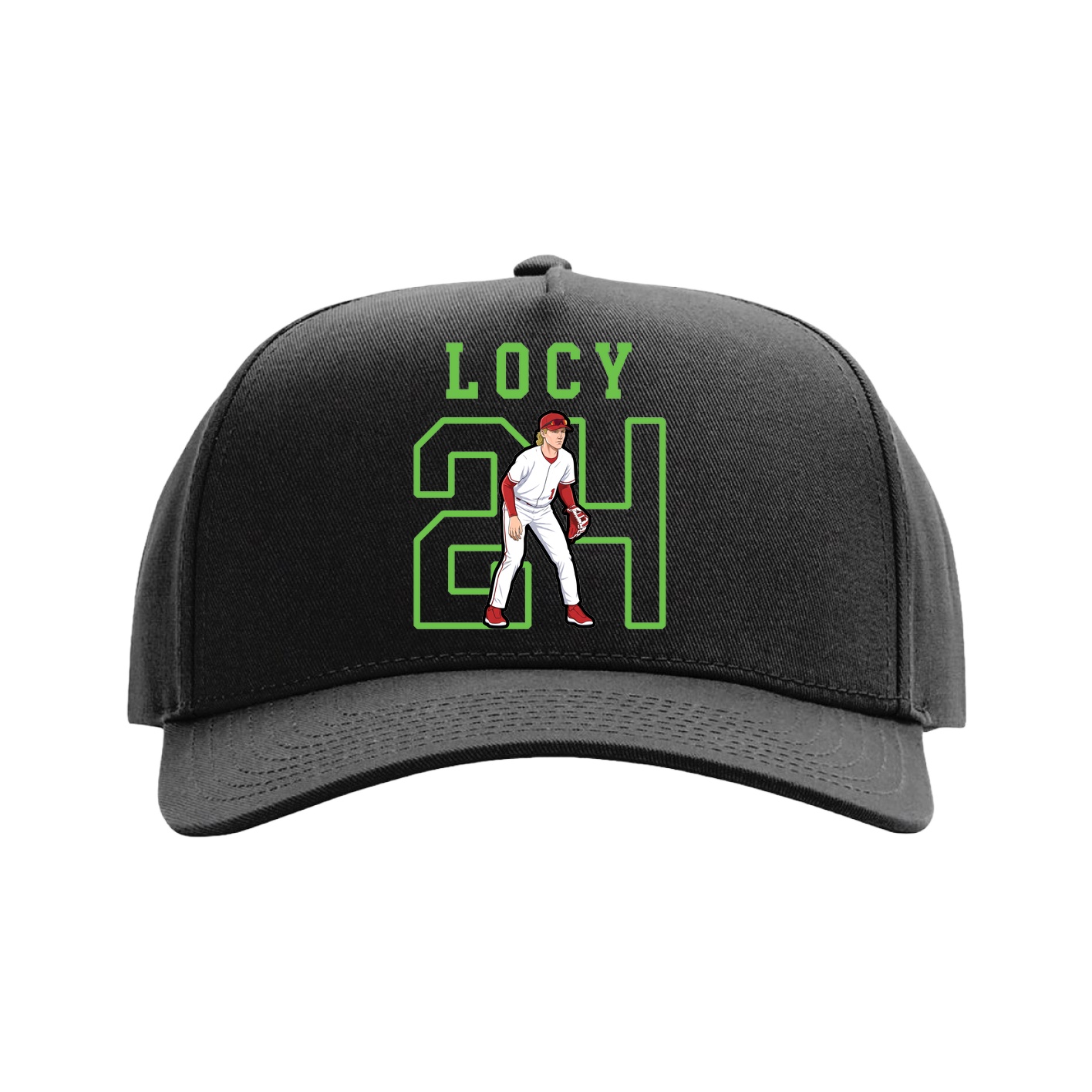 Full Fabric Five-Panel Champ Cap — Shirsey in Black