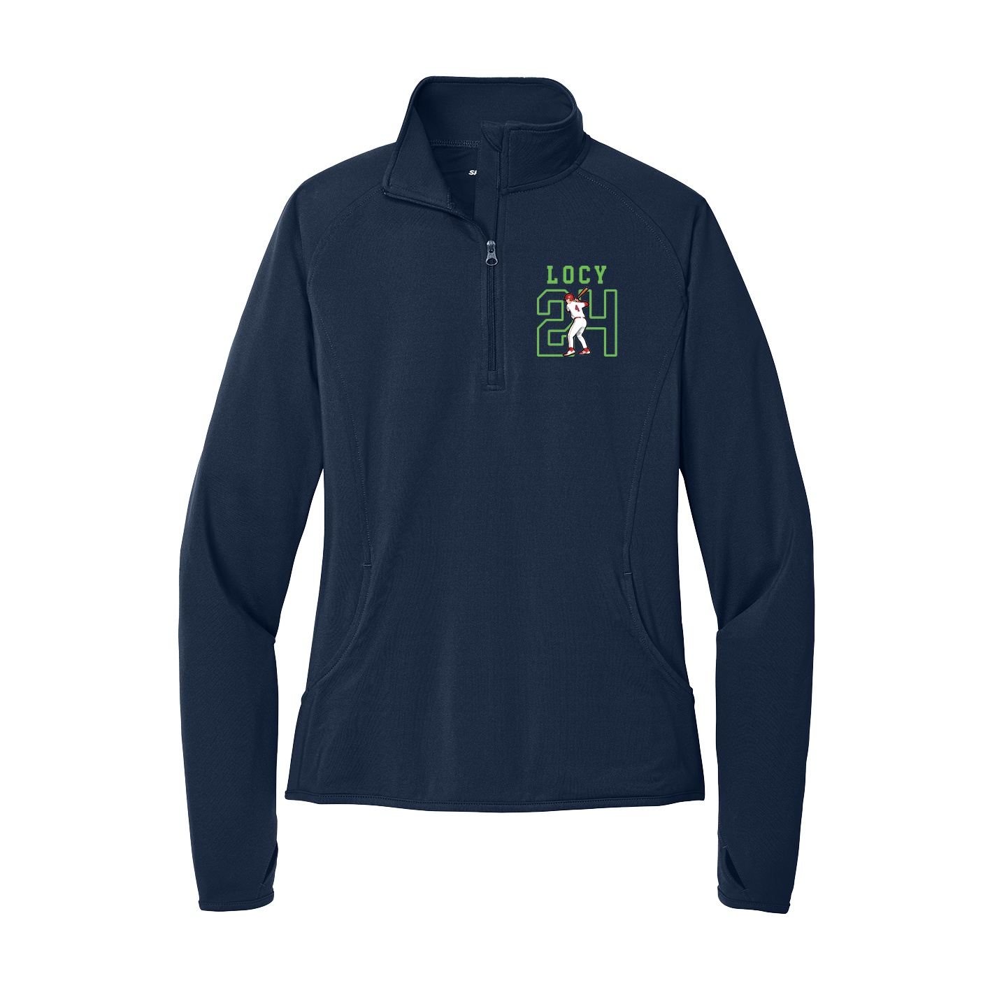 Women's Q-Zip Pullover — Shirsey in Navy