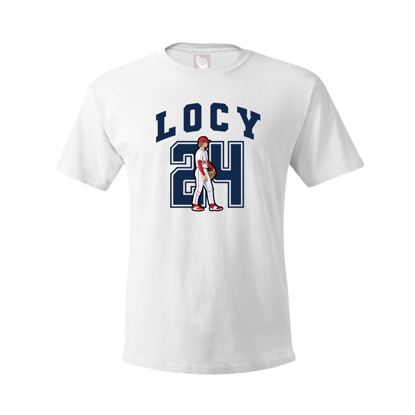 Youth Tee — Number in White