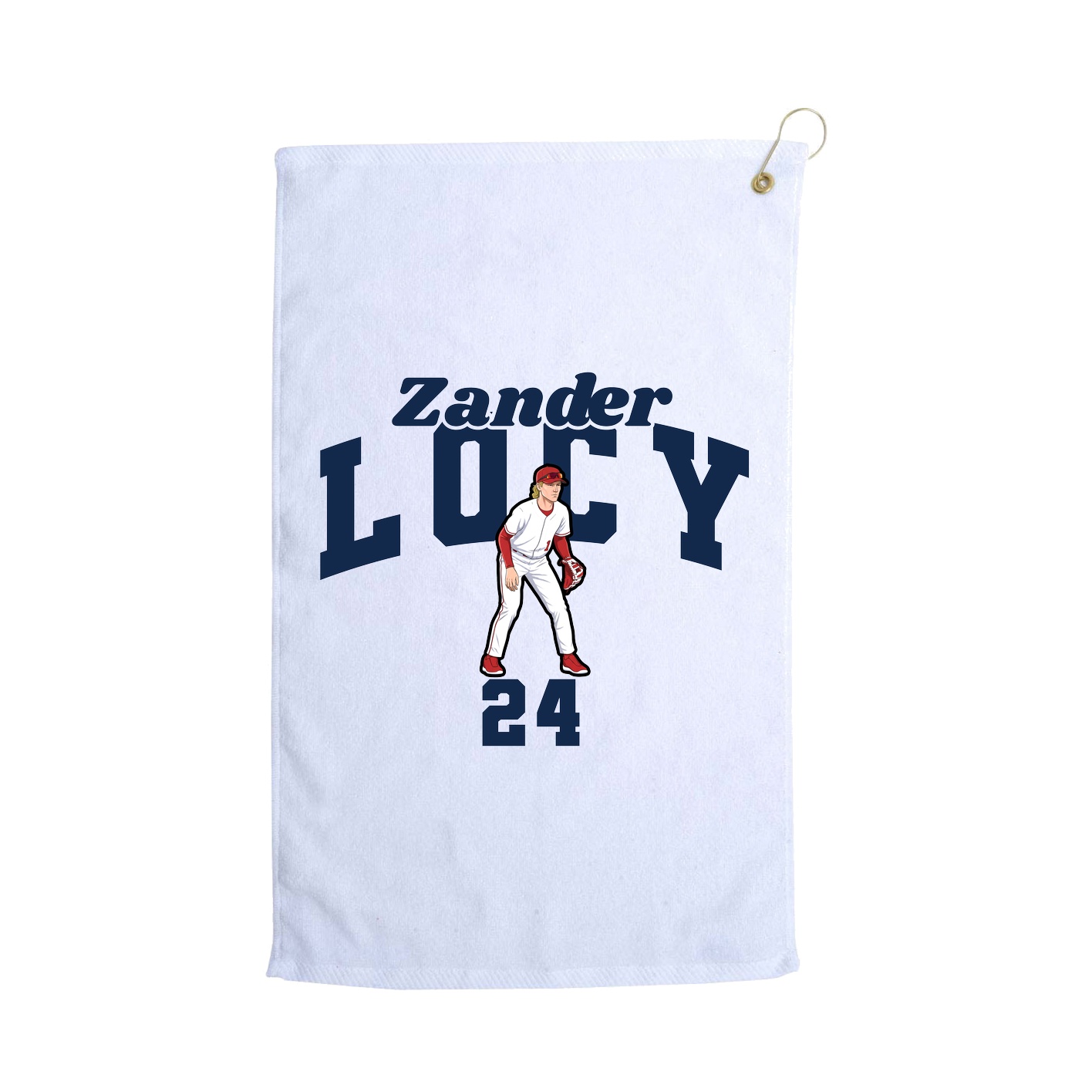 Golf Towel — Signature Arch in White