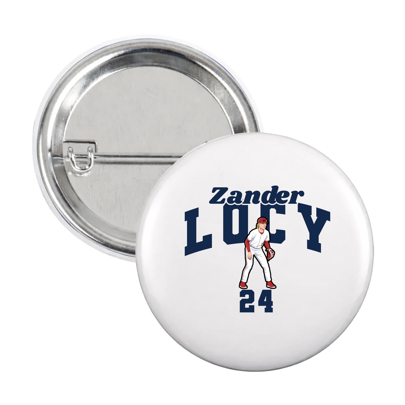 Game Day Button — Signature Arch in White