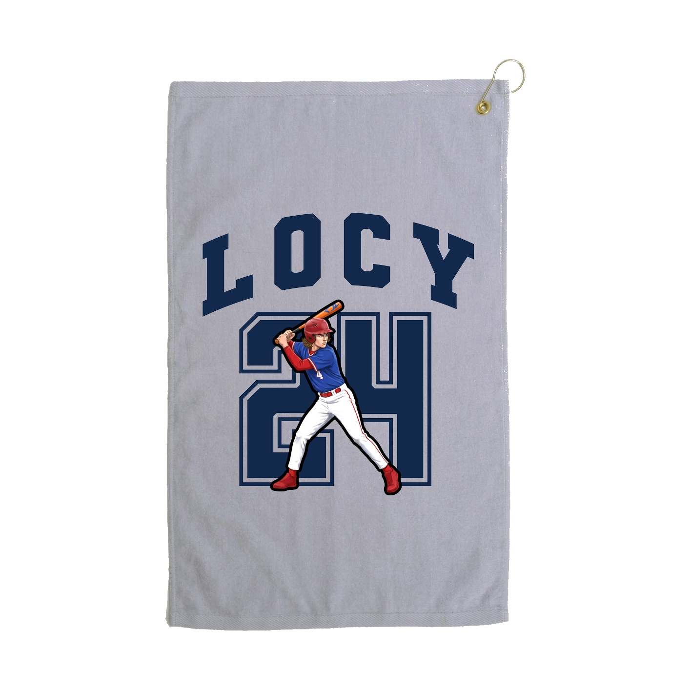 Golf Towel — Number in Grey