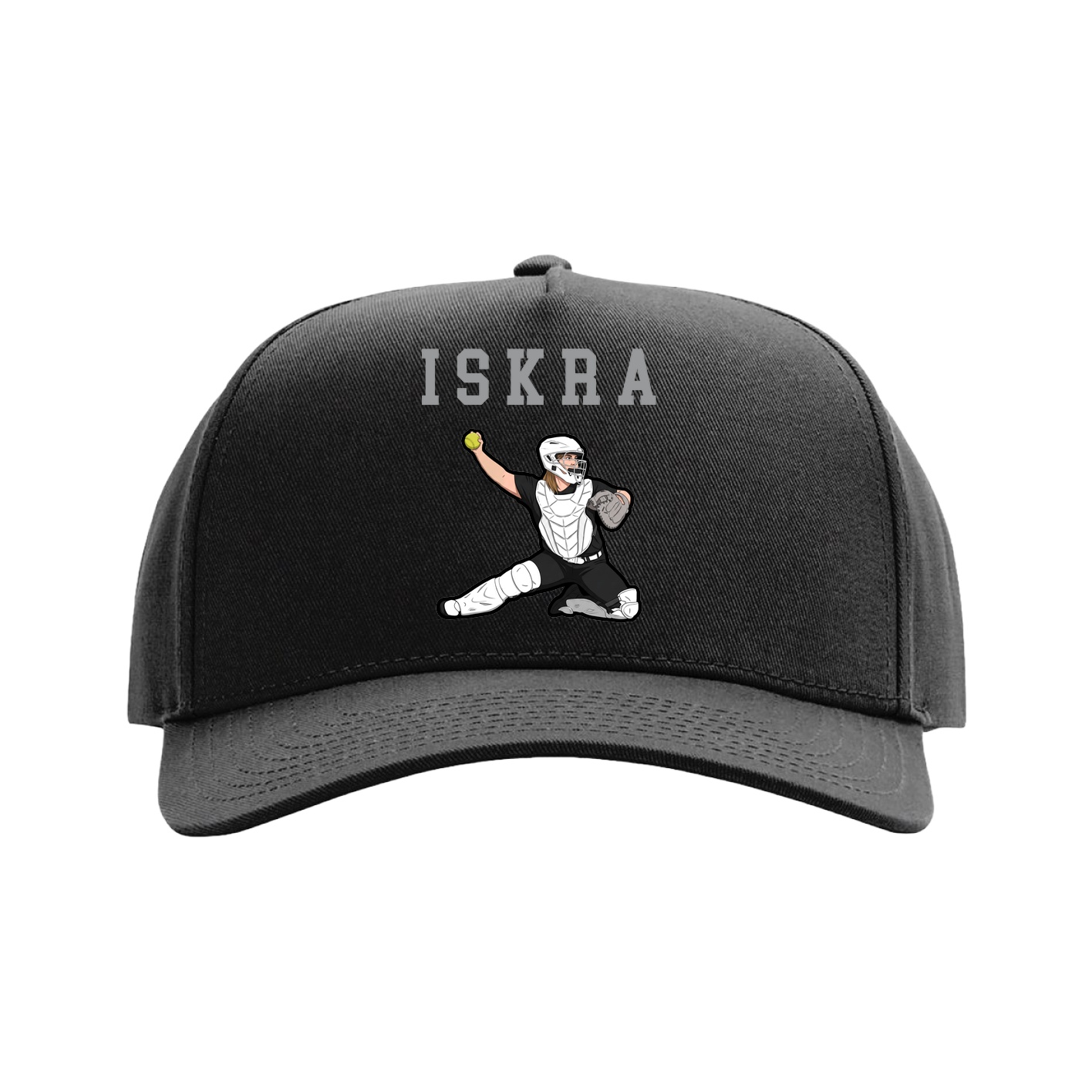 Full Fabric Five-Panel Champ Cap — Shirsey in Black