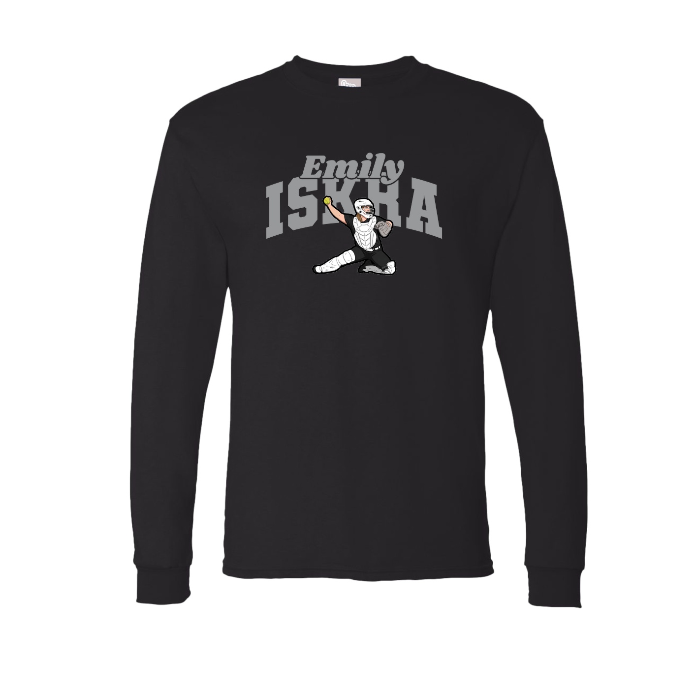 Long Sleeve Tee — Signature Arch in Black