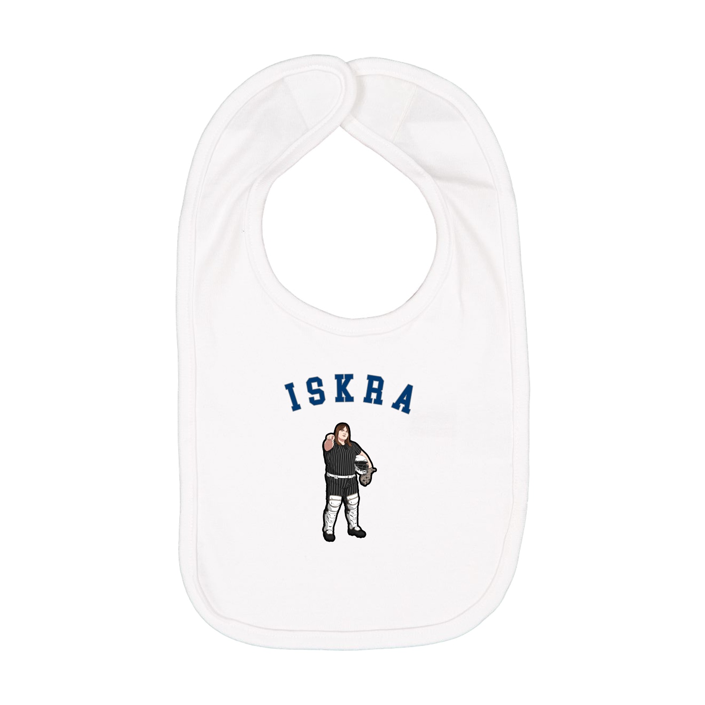 Infant Bib — Shirsey Arch in White