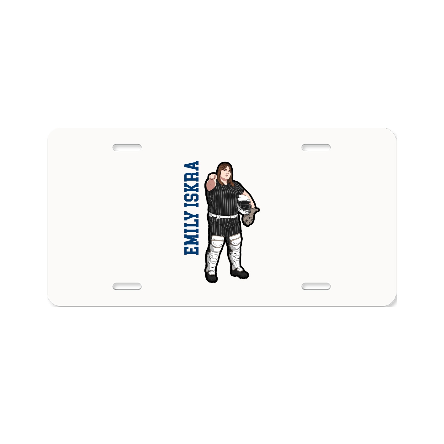 License Plate — Name Vertical in Classic
