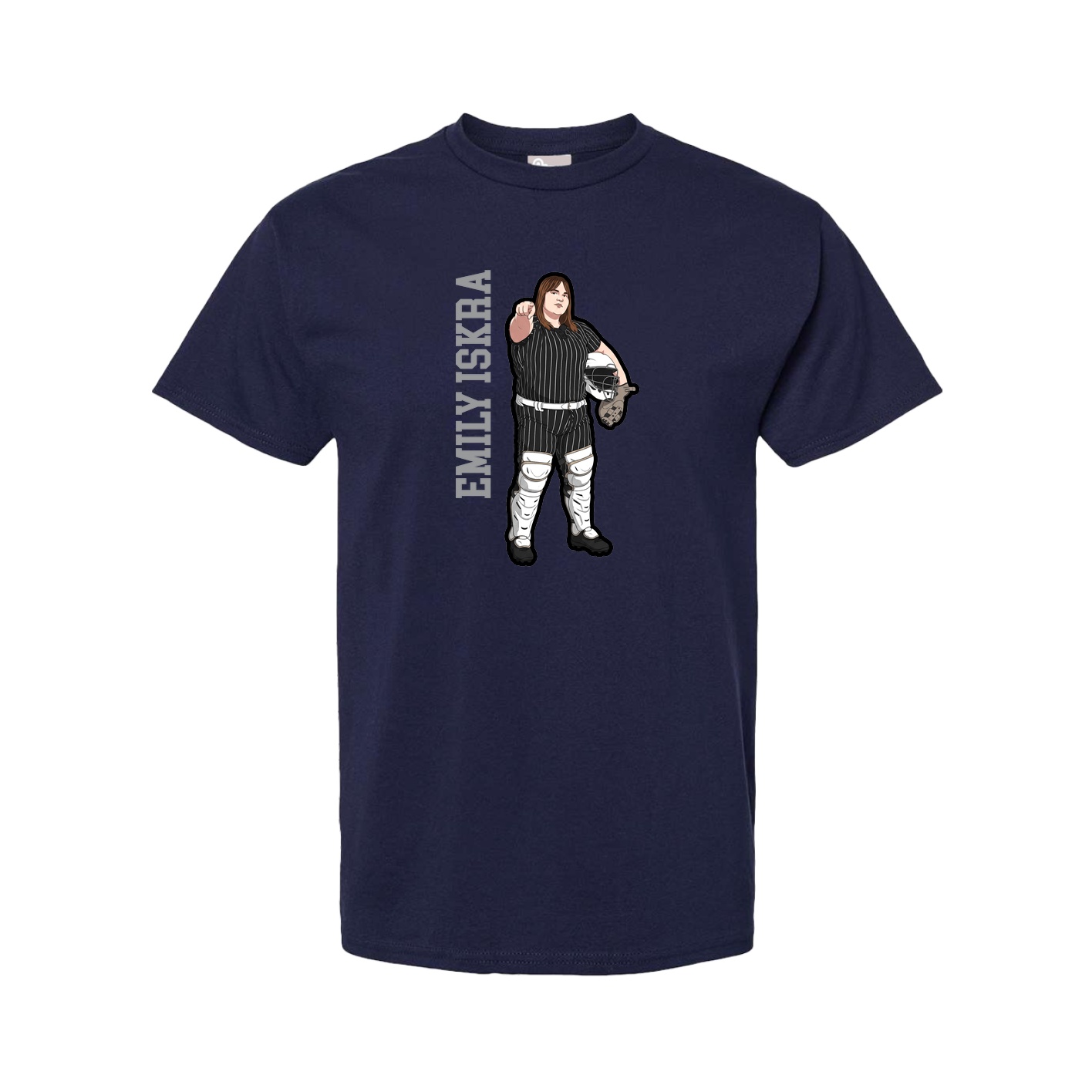 Tee — Name Vertical in Navy