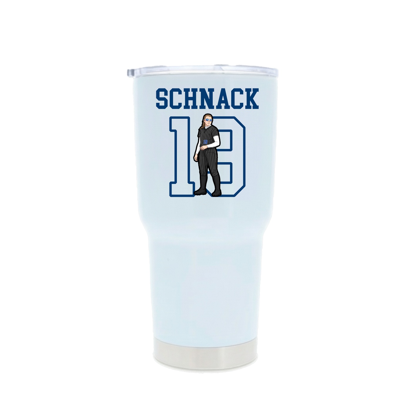 30oz Stainless Steel Tumbler — Shirsey in White