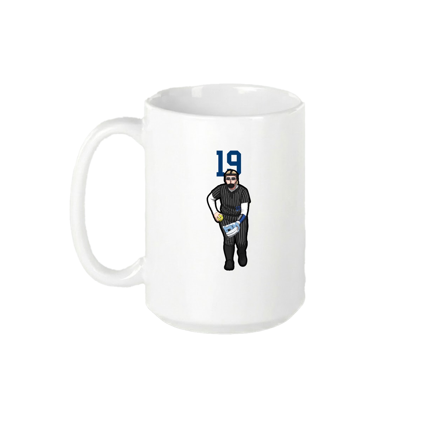 15oz Coffee Mug — Number Top in White