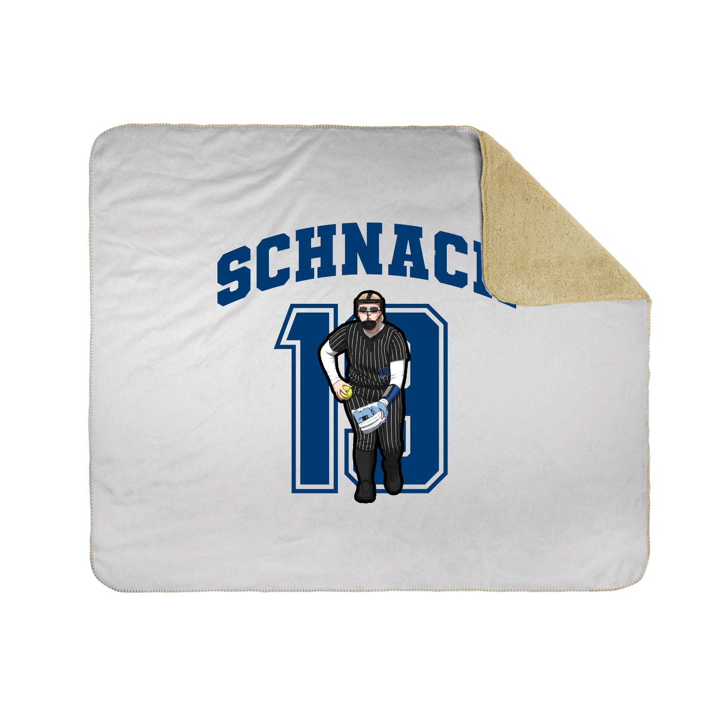 Throw Blanket — Number in White