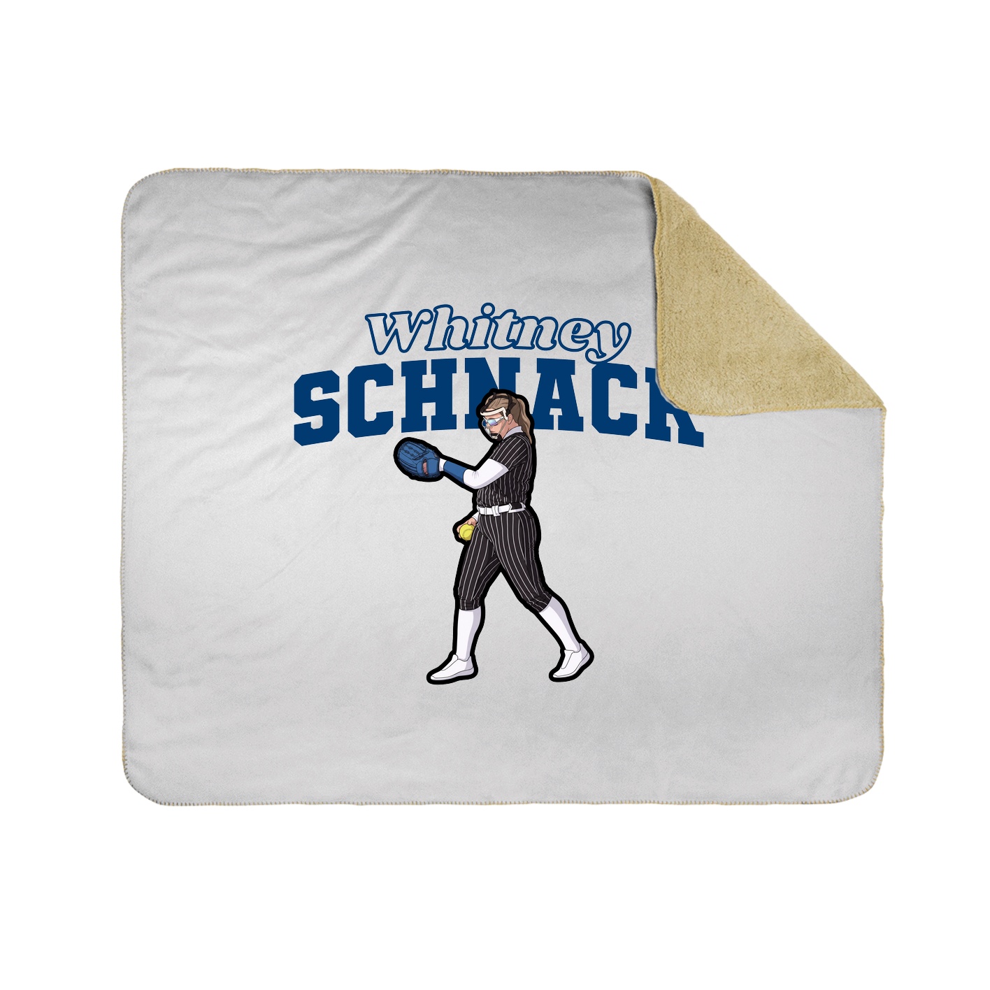 Throw Blanket — Name Arch in White
